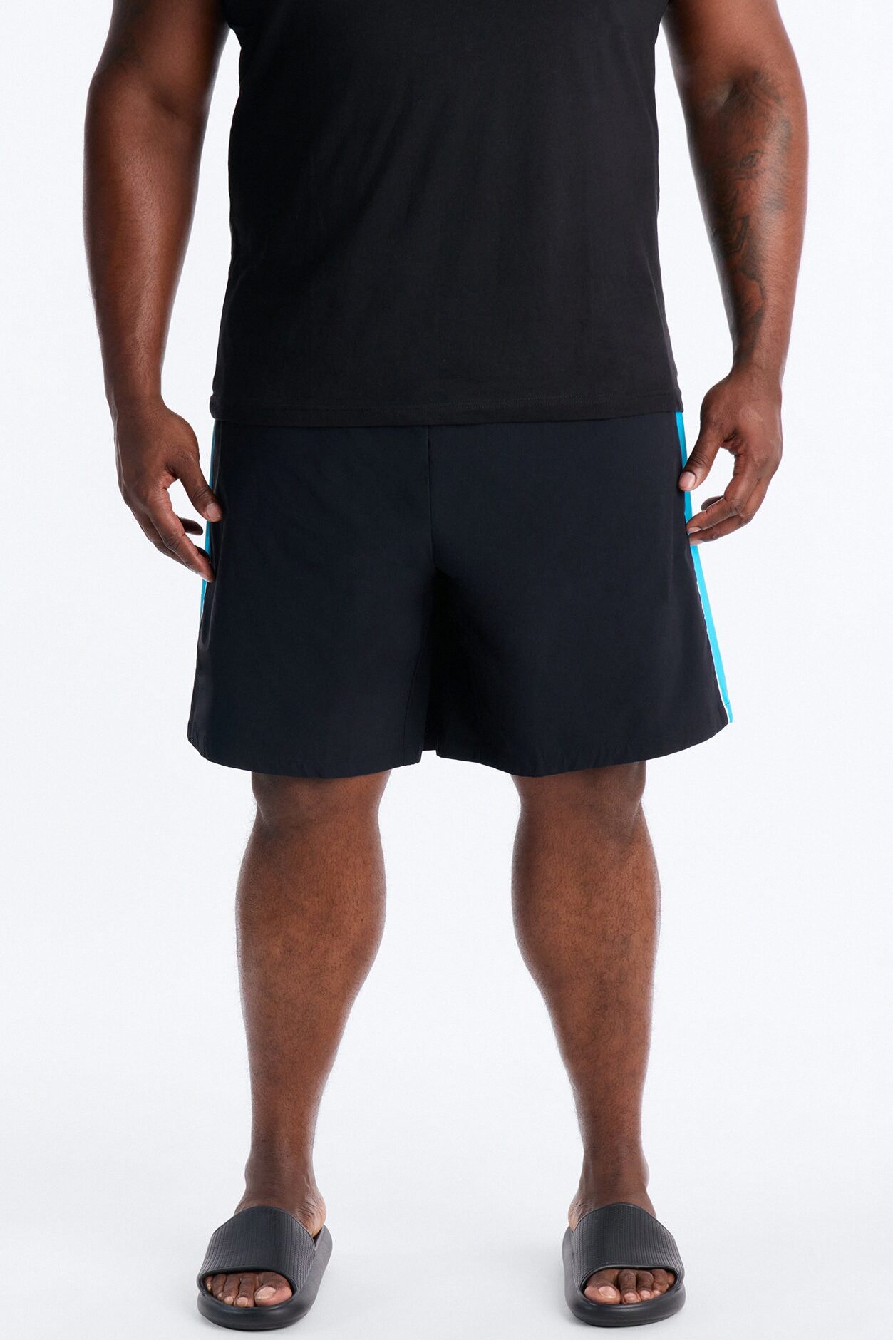 Everyday Stretch Paneled Boardshorts 9″ - Black/Blue