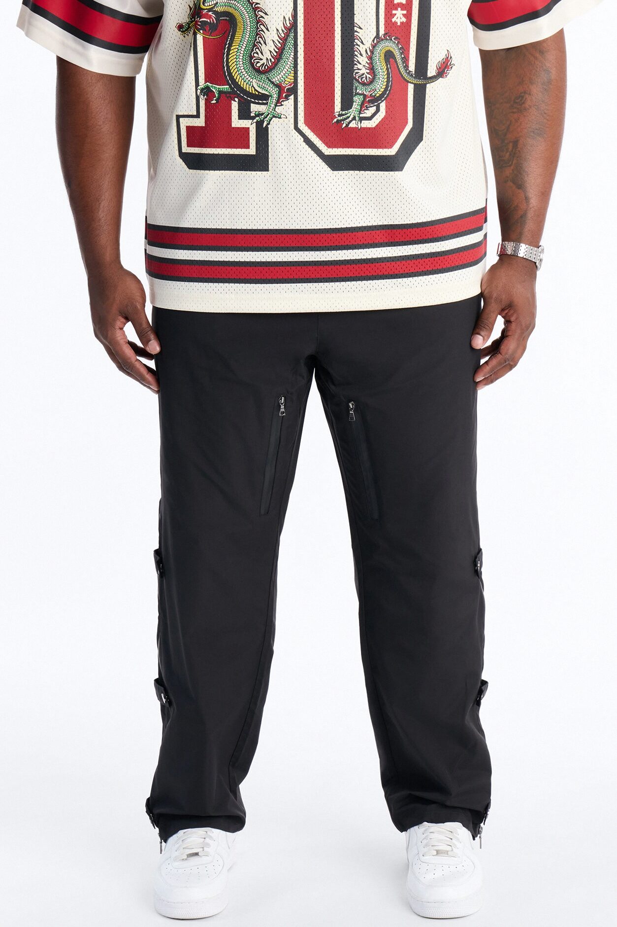 Slim Odyssey Multi Strap Pant - Black