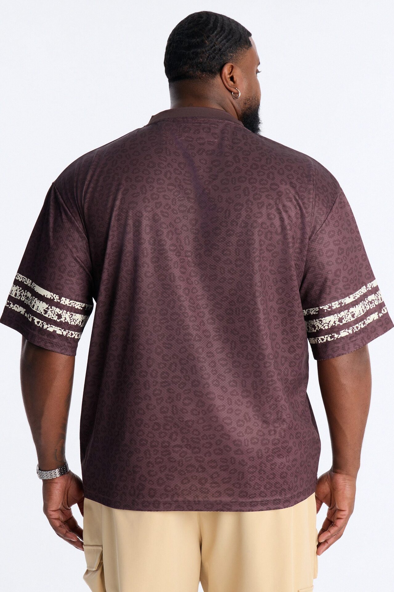 75 Short Sleeve Stripe Jersey - Brown