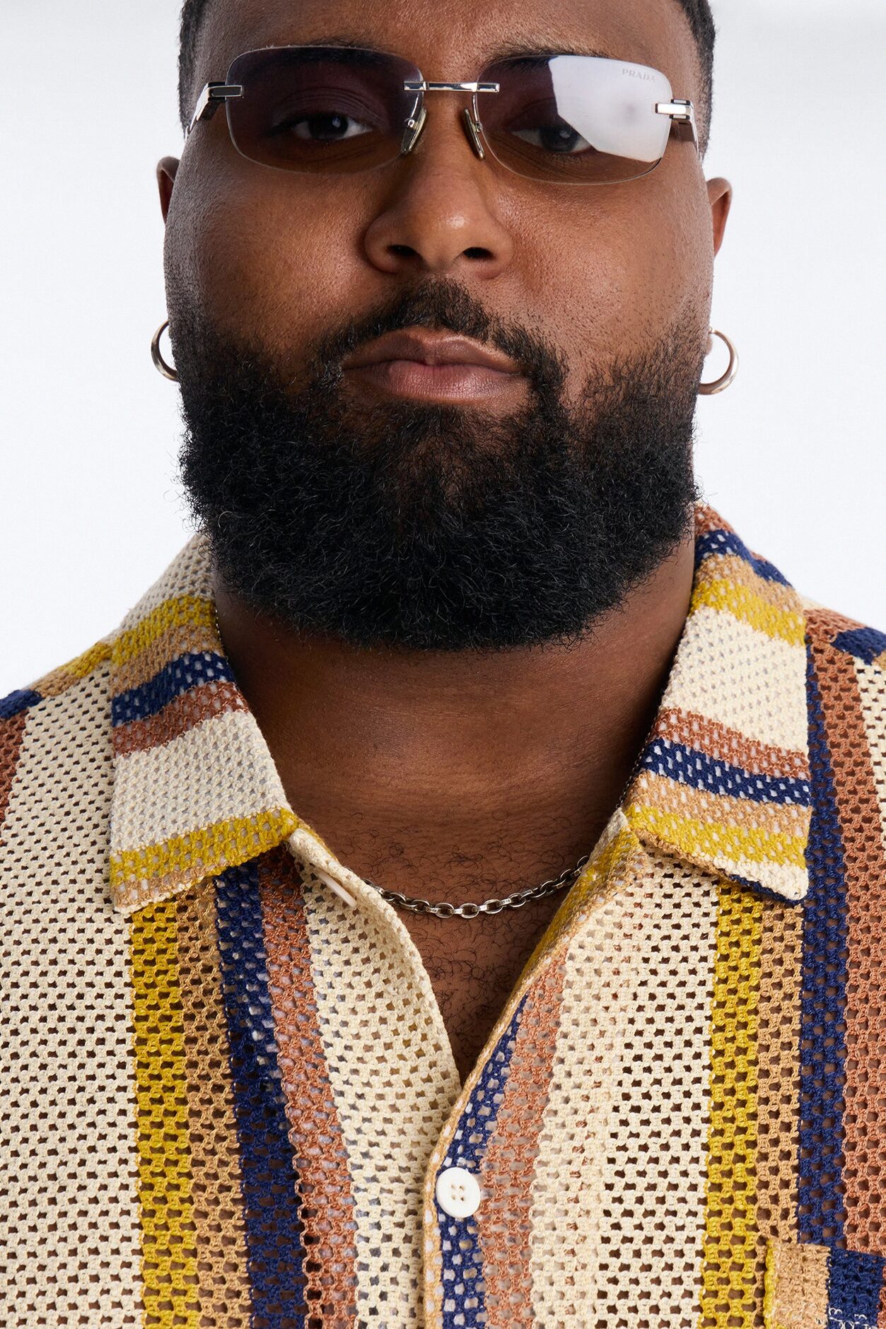 CDMX Crochet Button Up Shirt - Cream