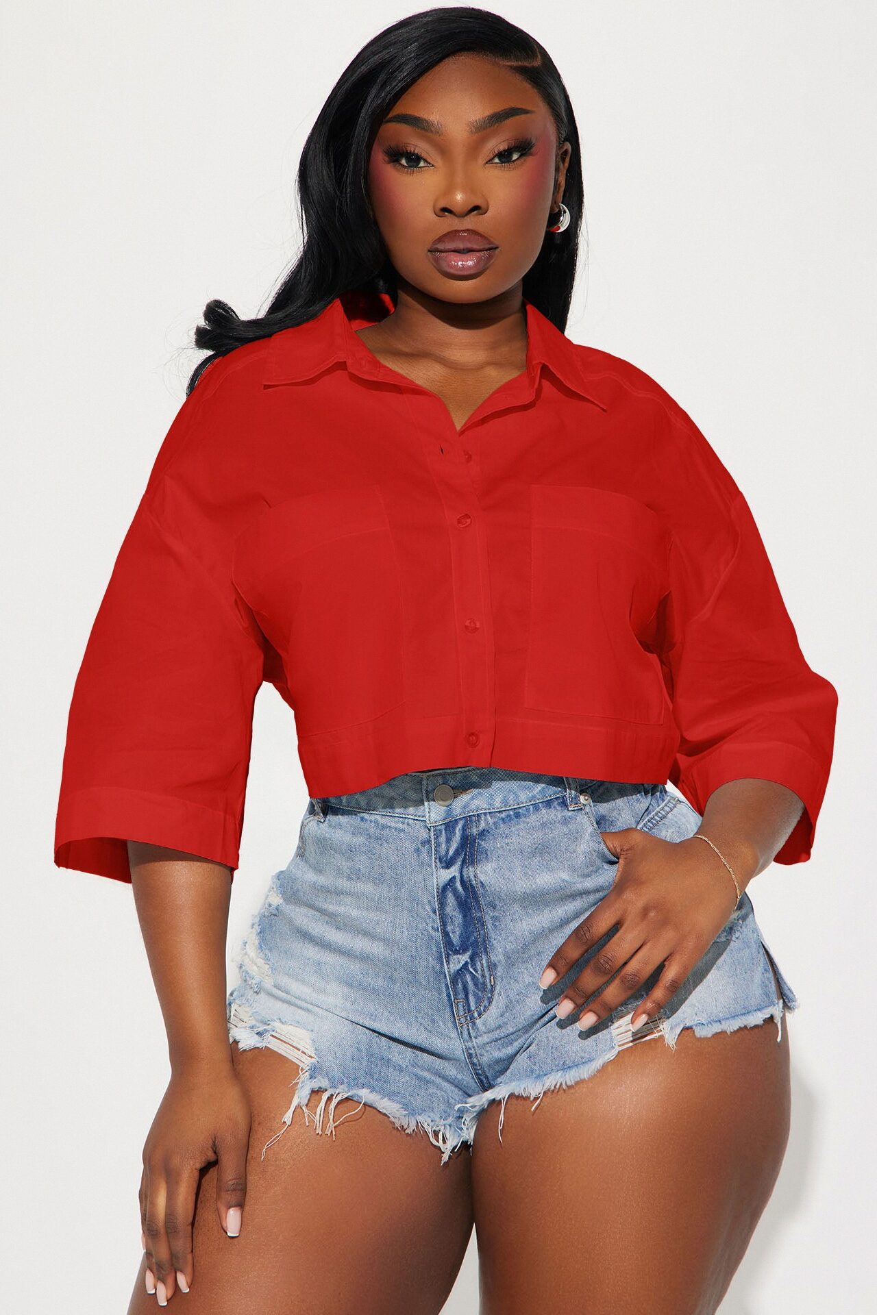 Busy Weekends Poplin Shirt - Red