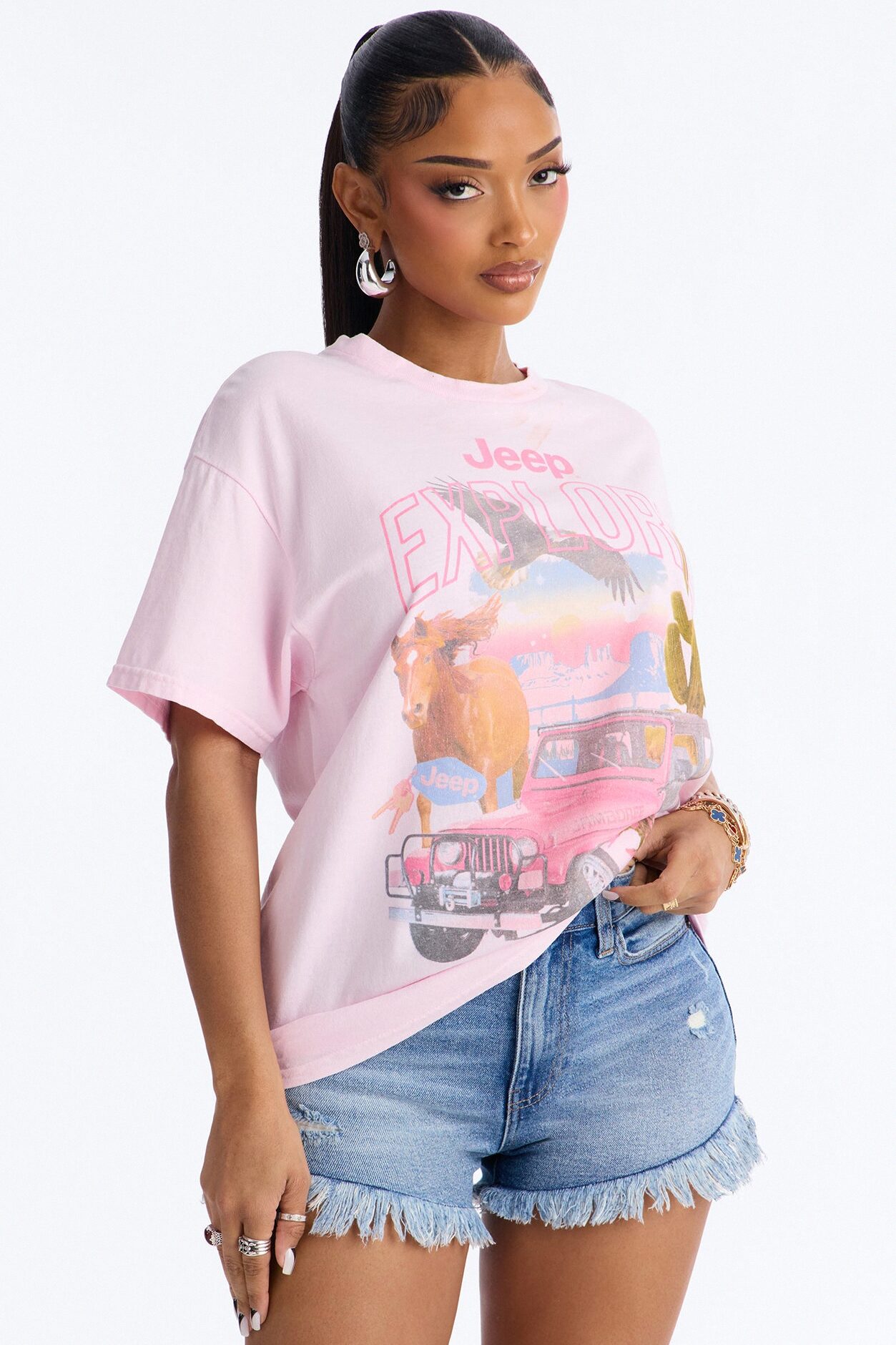 Jeep Explore T Shirt - Pink