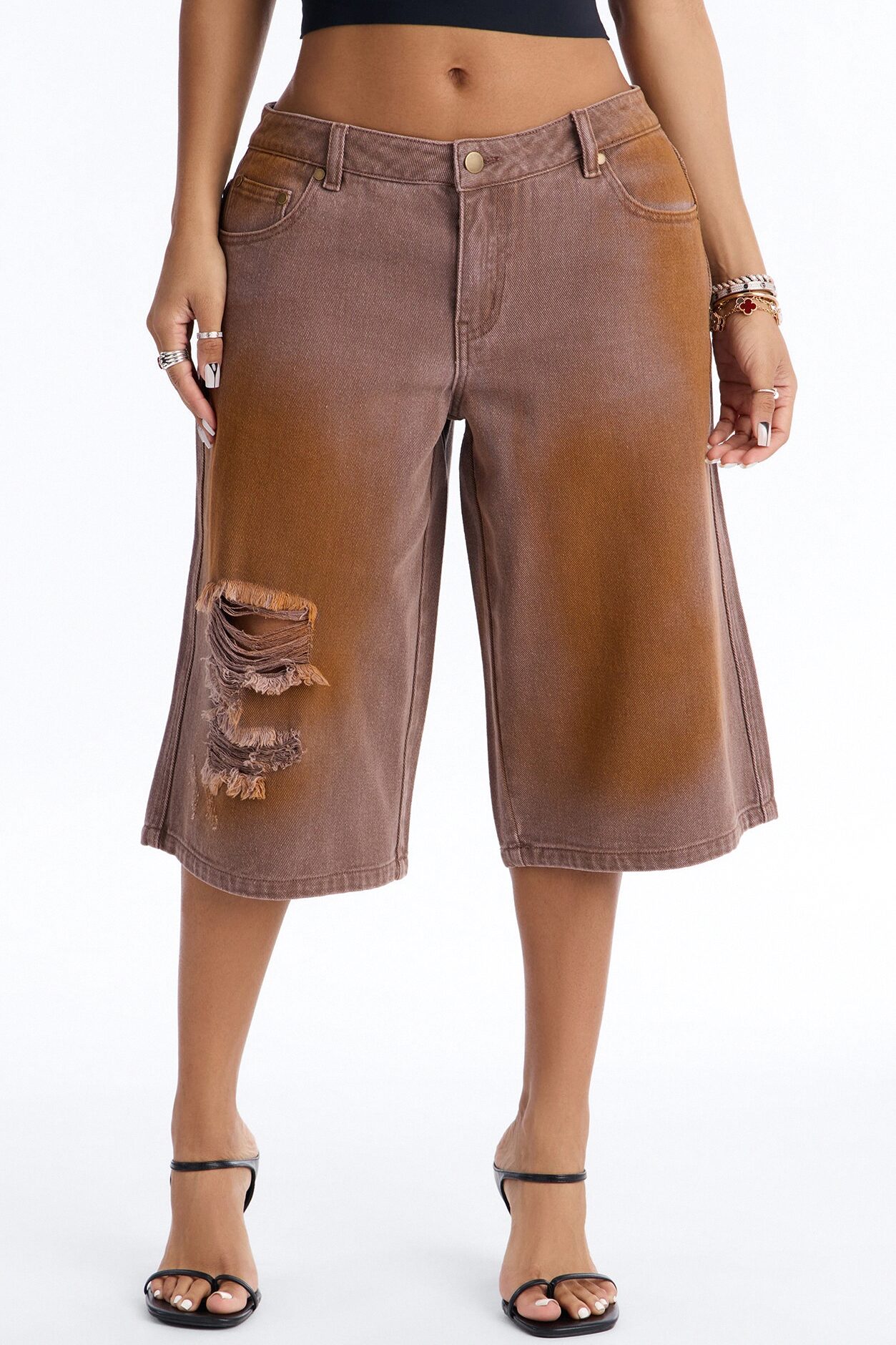 Can't Be Saved Washed Twill Bermuda Short - Brown