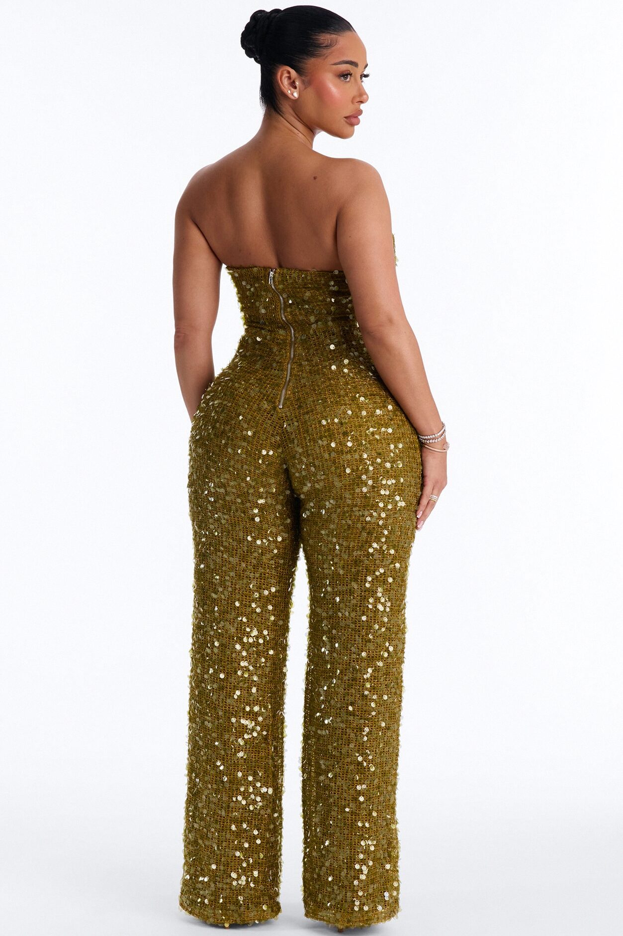 Commotion For The Sequin Jumpsuit - Green