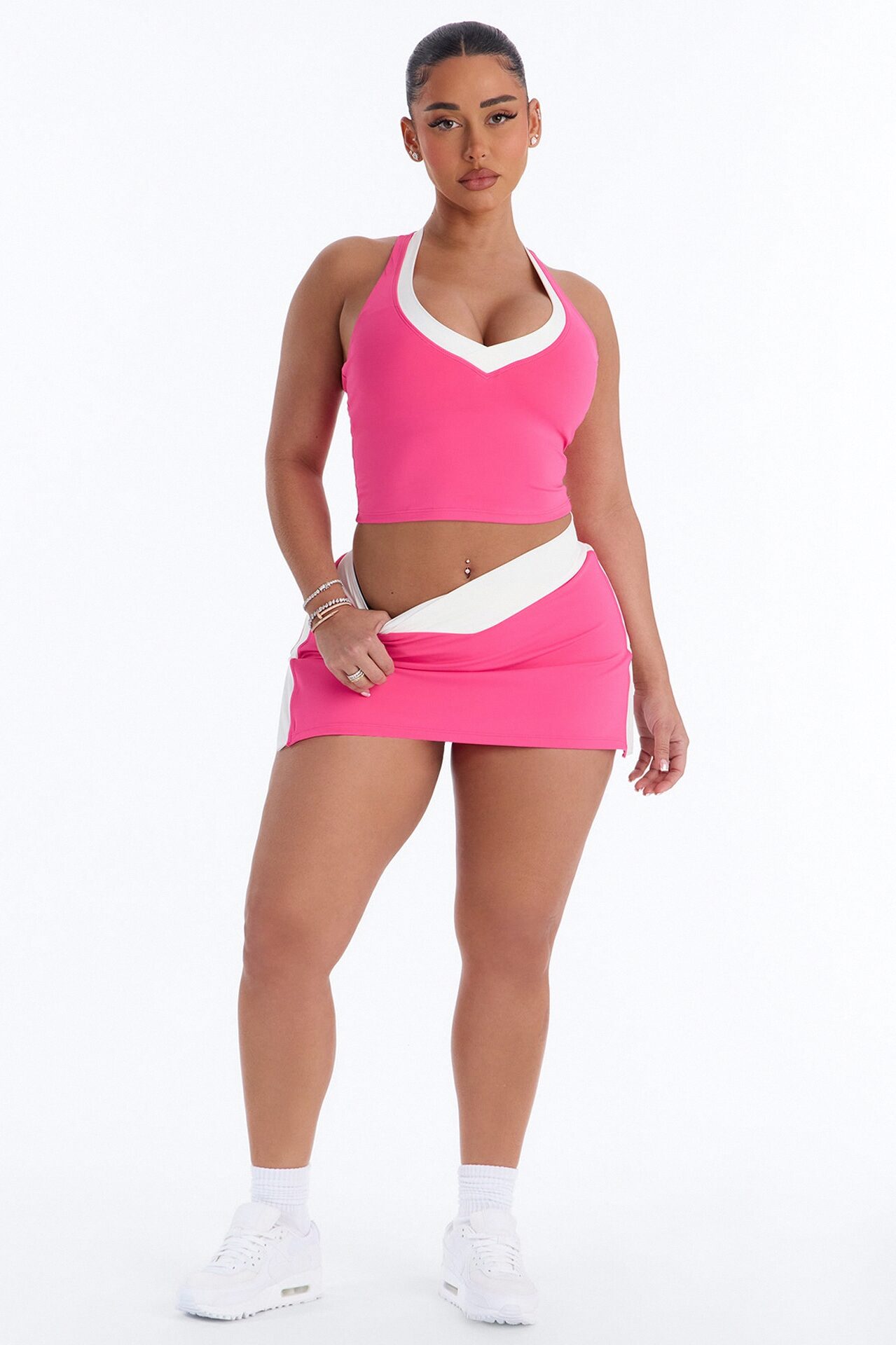 Elena Racerback Skirt Set - Pink