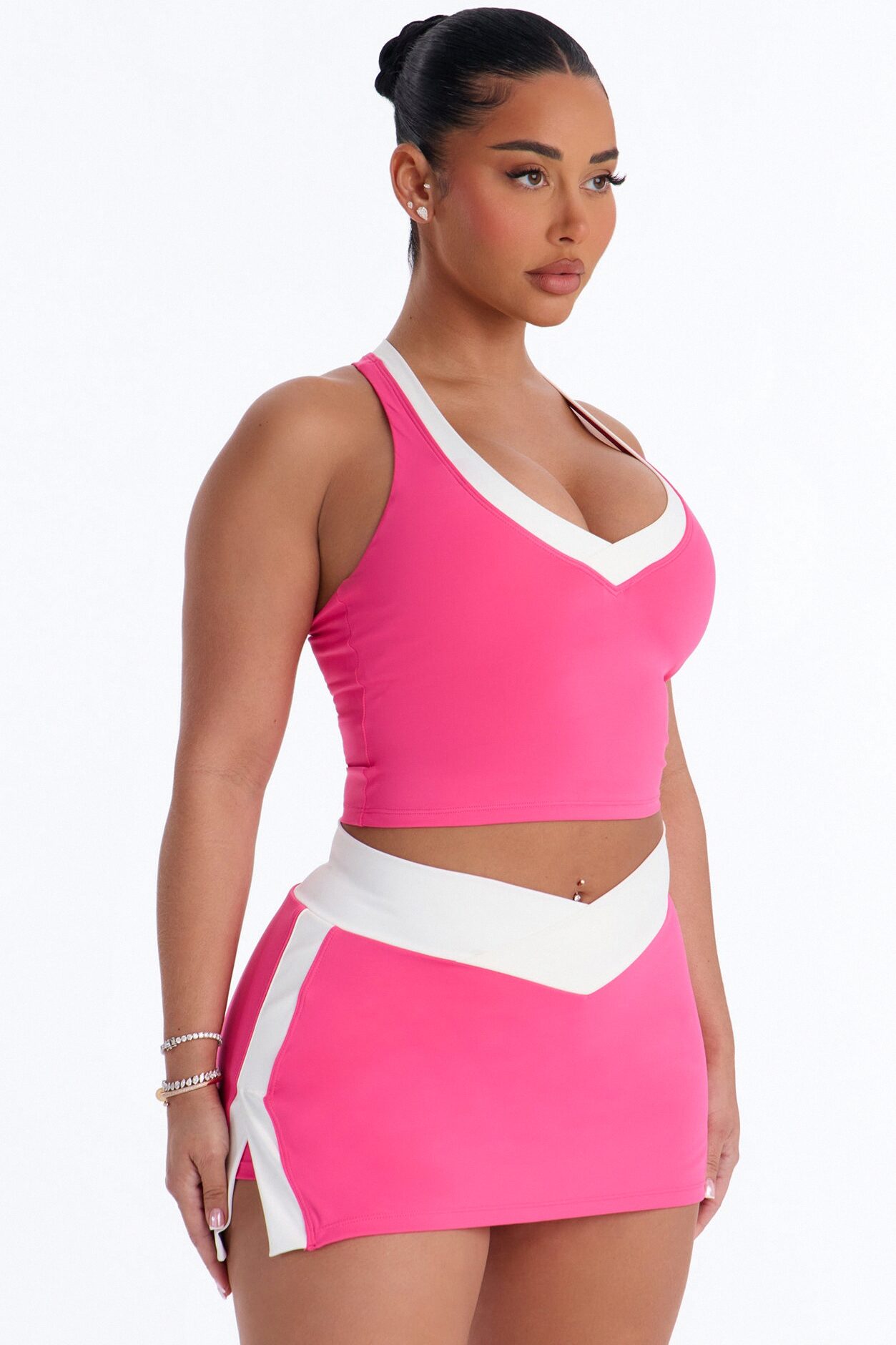 Elena Racerback Skirt Set - Pink