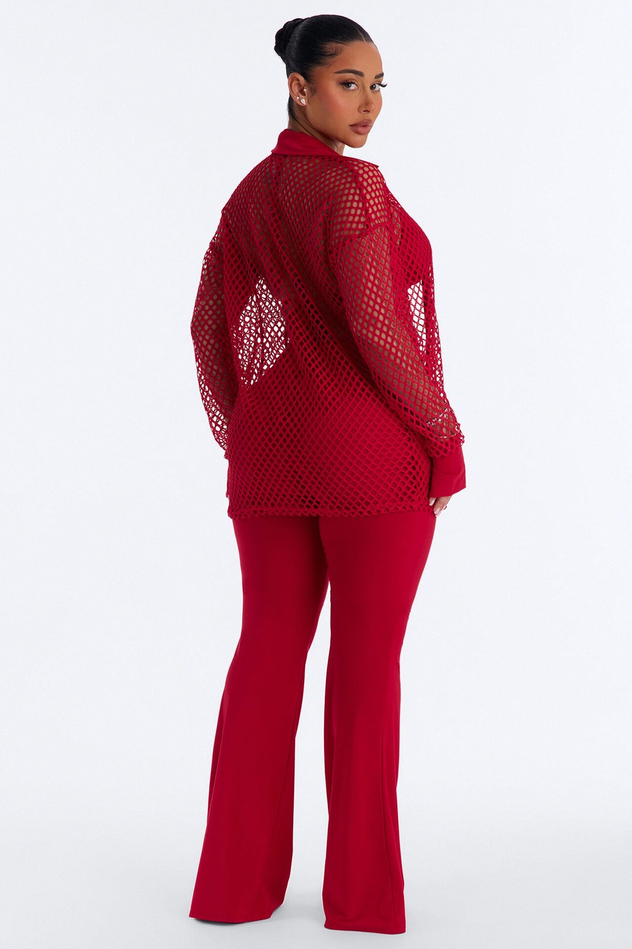 Catch Me 3 Piece Pant Set - Red