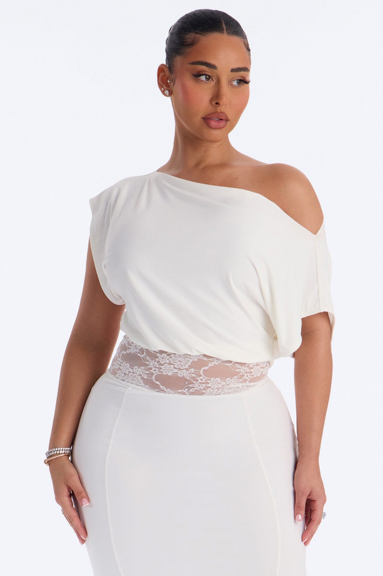 Raquel Lace Cut Out Maxi Dress - White