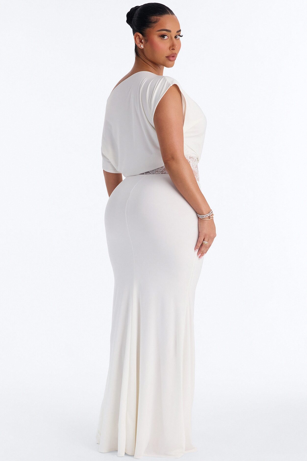Raquel Lace Cut Out Maxi Dress - White