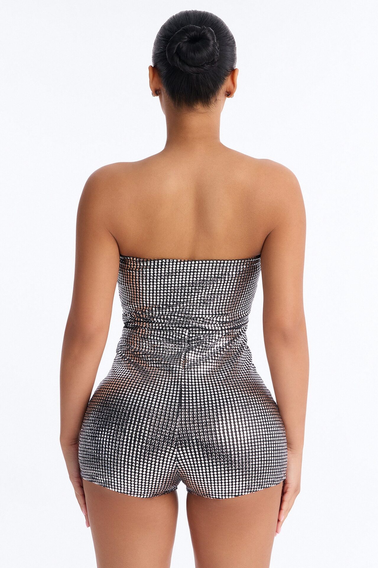 Disco Dancing Micro Short Romper - Black