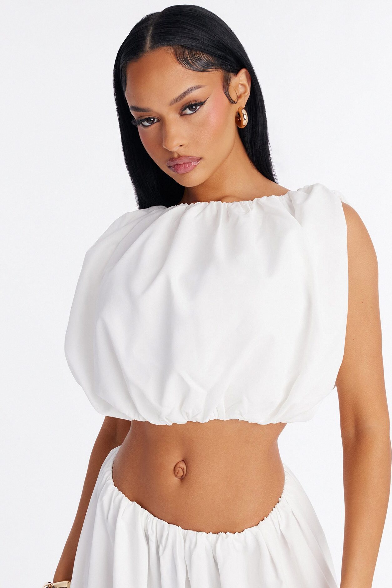 Willow Poplin Maxi Skirt - White