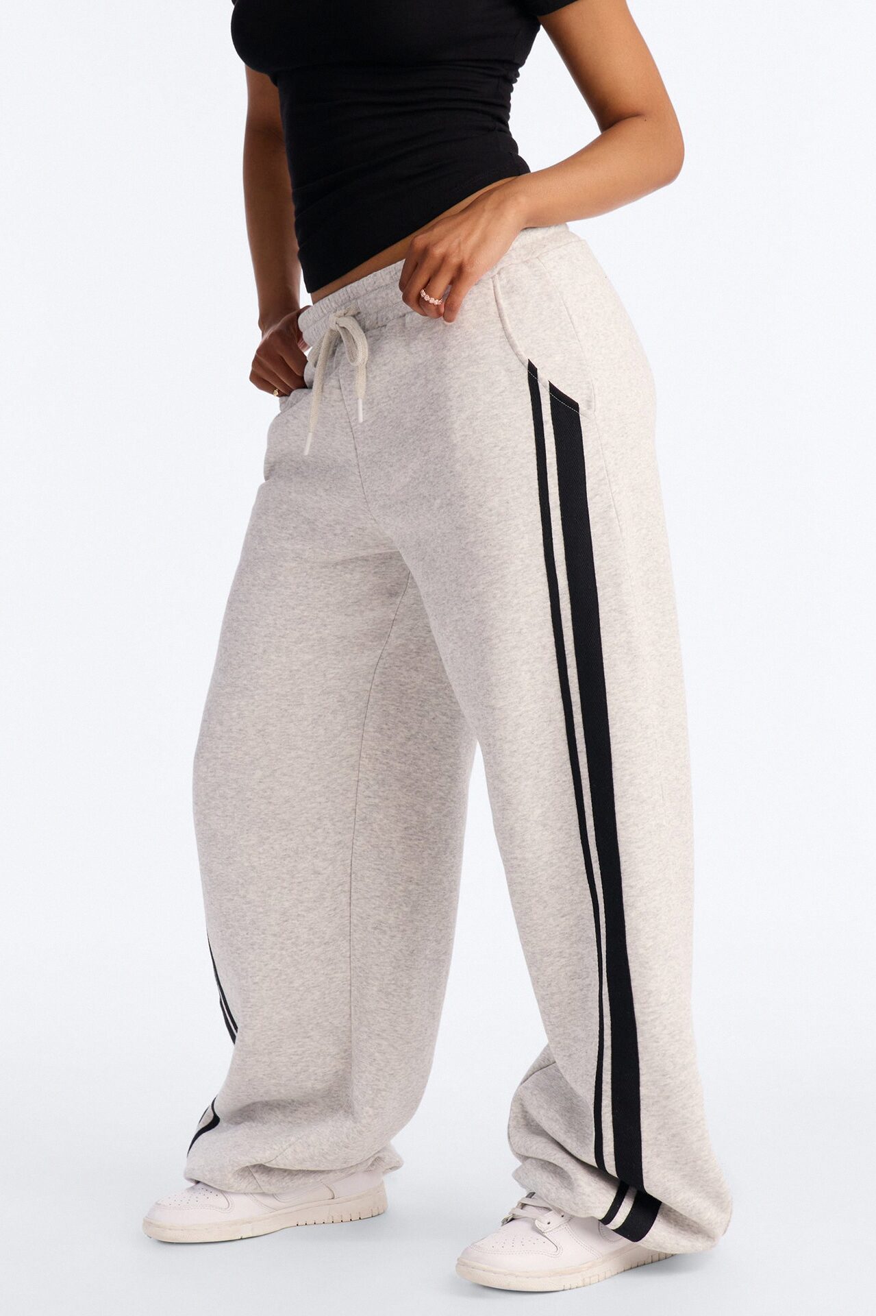 Jorden Fleece Wide Leg Lounge Pant - Heather Grey