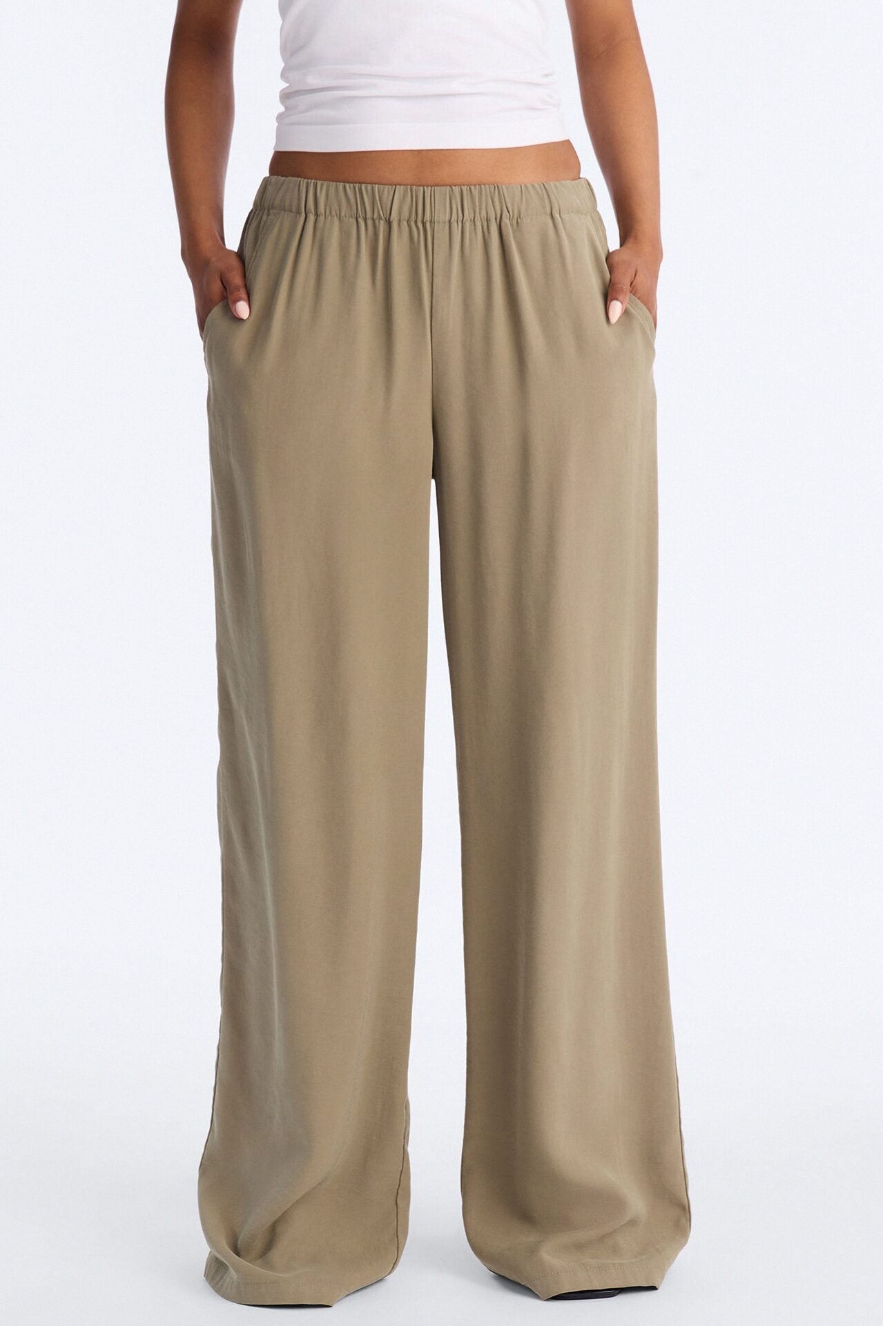 Coffee Break Straight Leg Pant 33″ - Olive