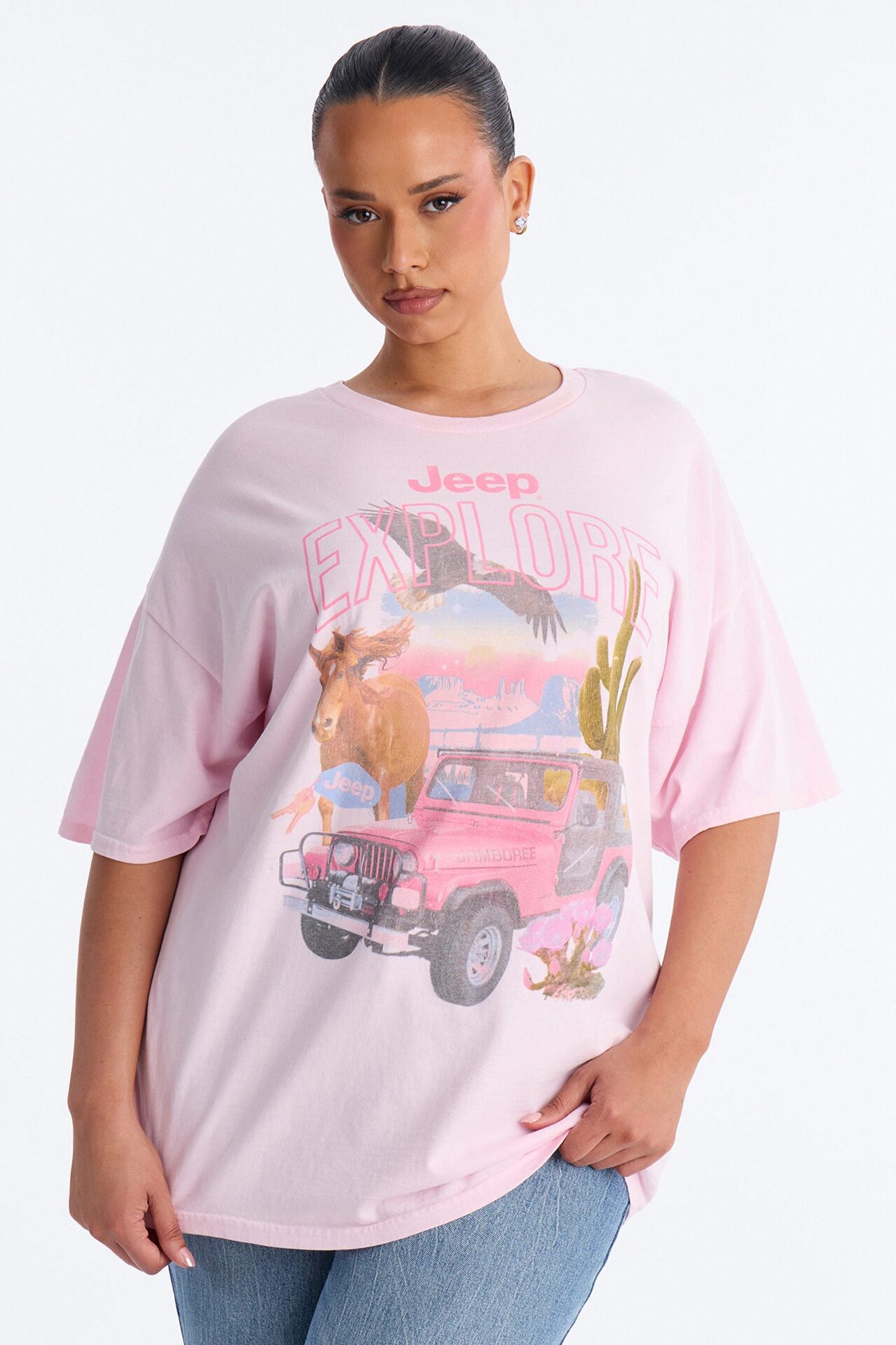 Jeep Explore T Shirt - Pink