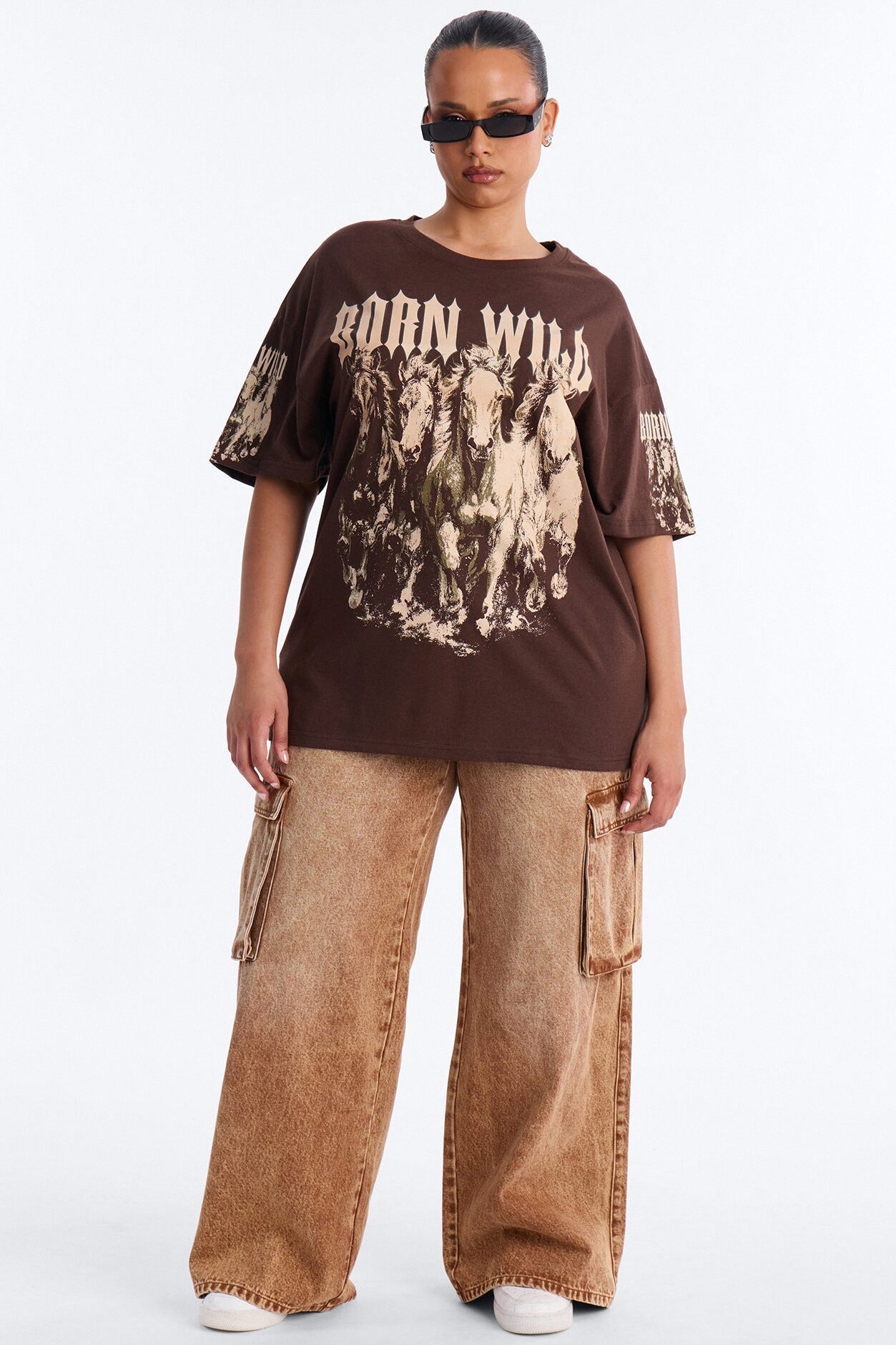 Born Wild Western Tee - Chocolate