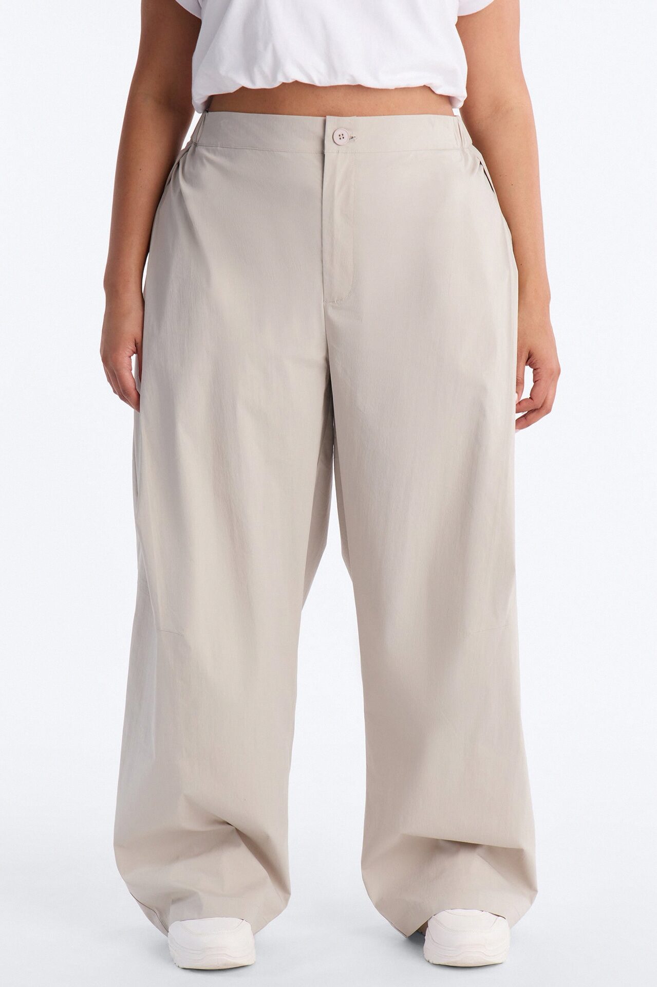 Slick Moves Only Windbreaker Barrel Pant 31″ - Light Grey