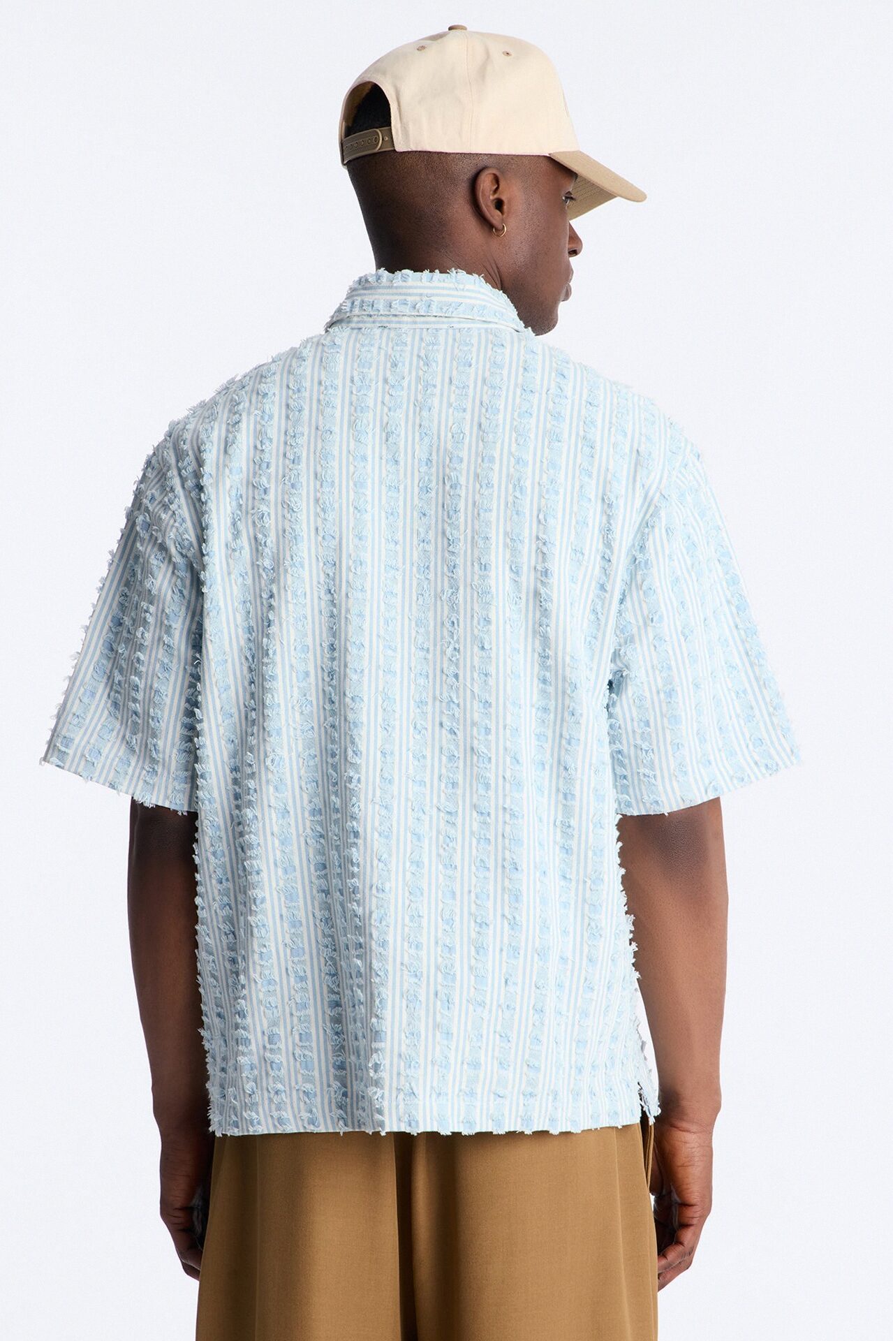 Relaxed Eternal Shell Button Up Shirt - Light Blue