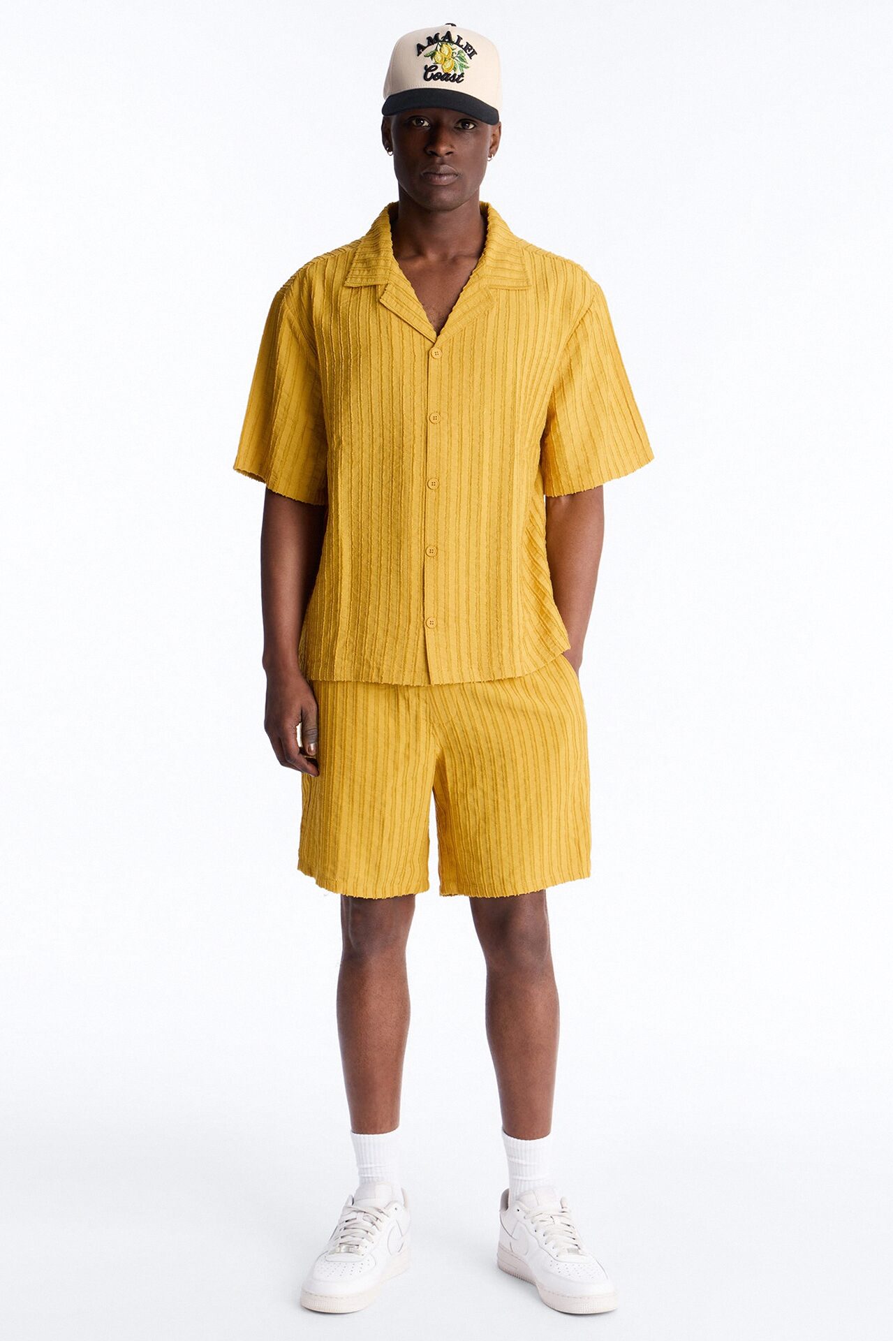 Relaxed Aegean Pleat Short - Mustard