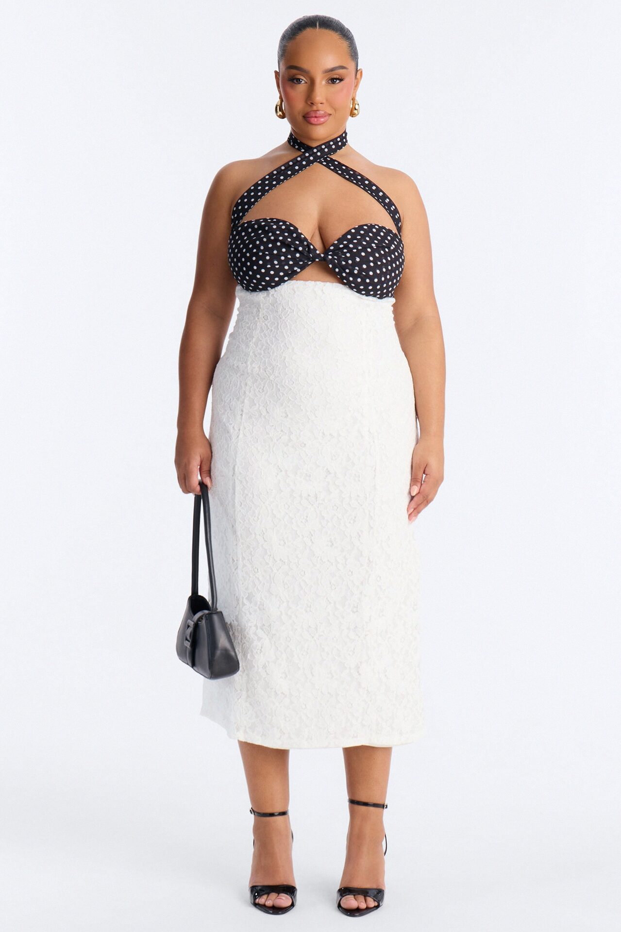 Eternal Lace Midi Dress - Ivory/combo