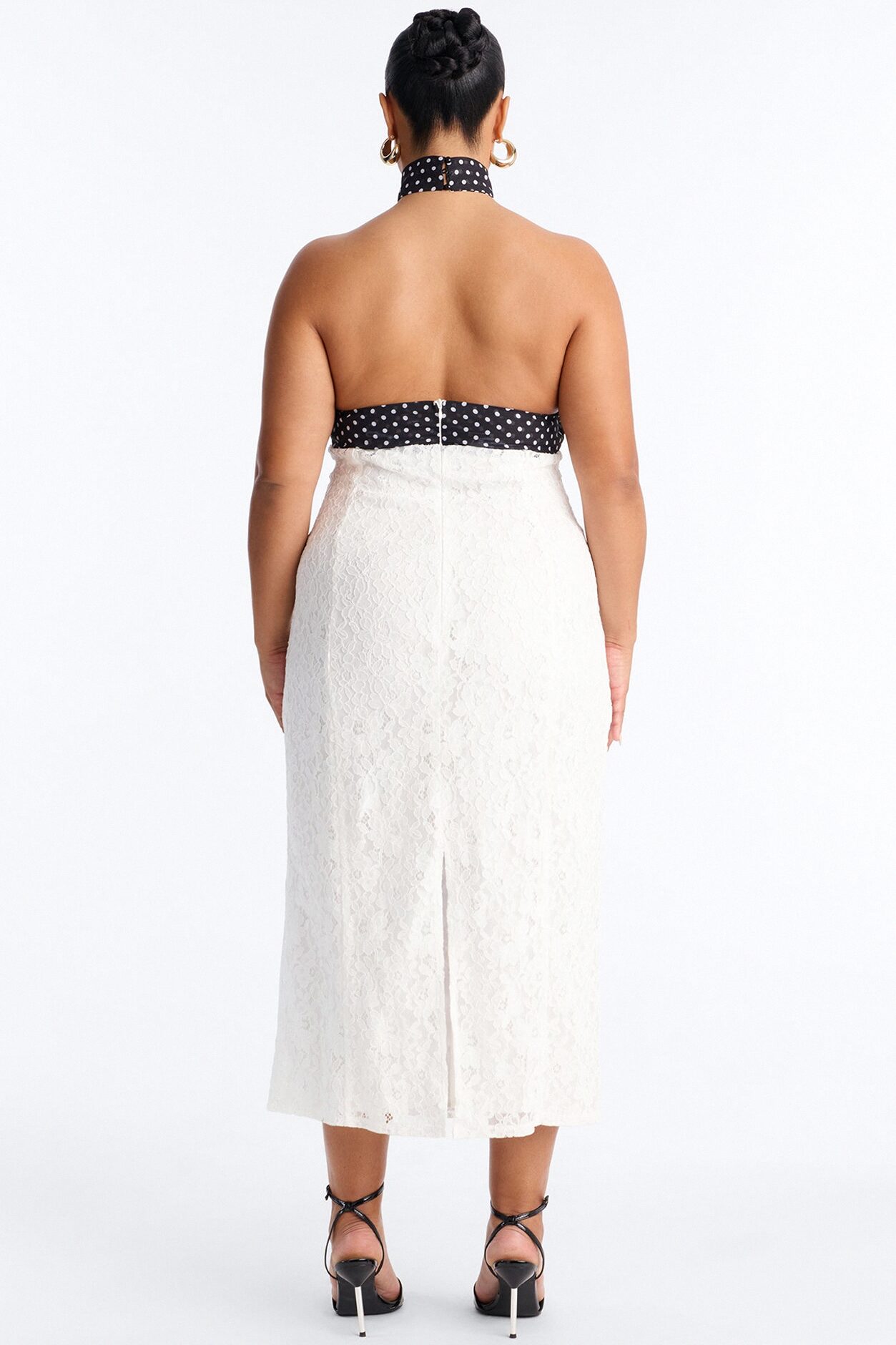 Eternal Lace Midi Dress - Ivory/combo