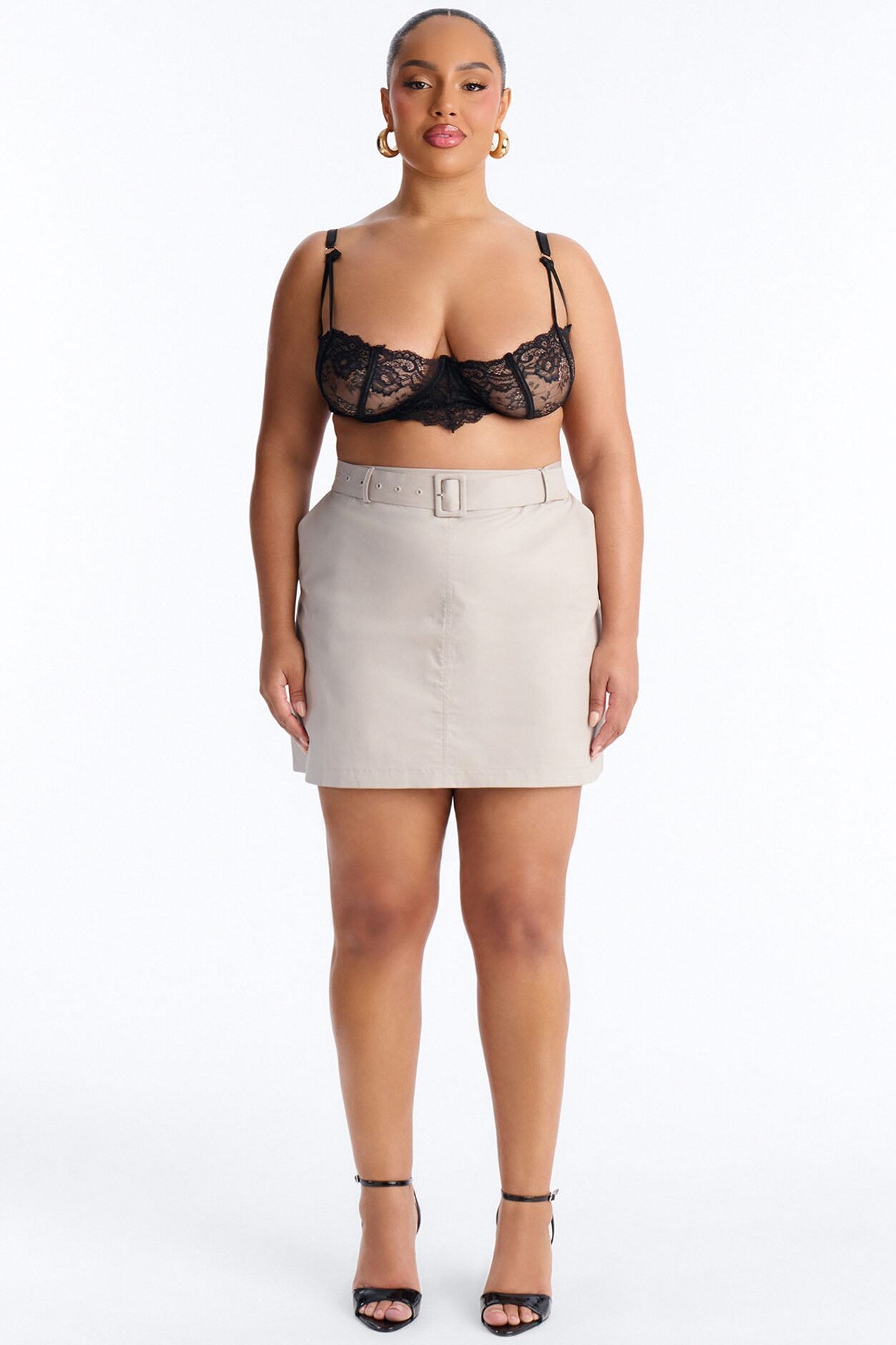 Fall For Me Trench Micro Mini Skirt - Taupe
