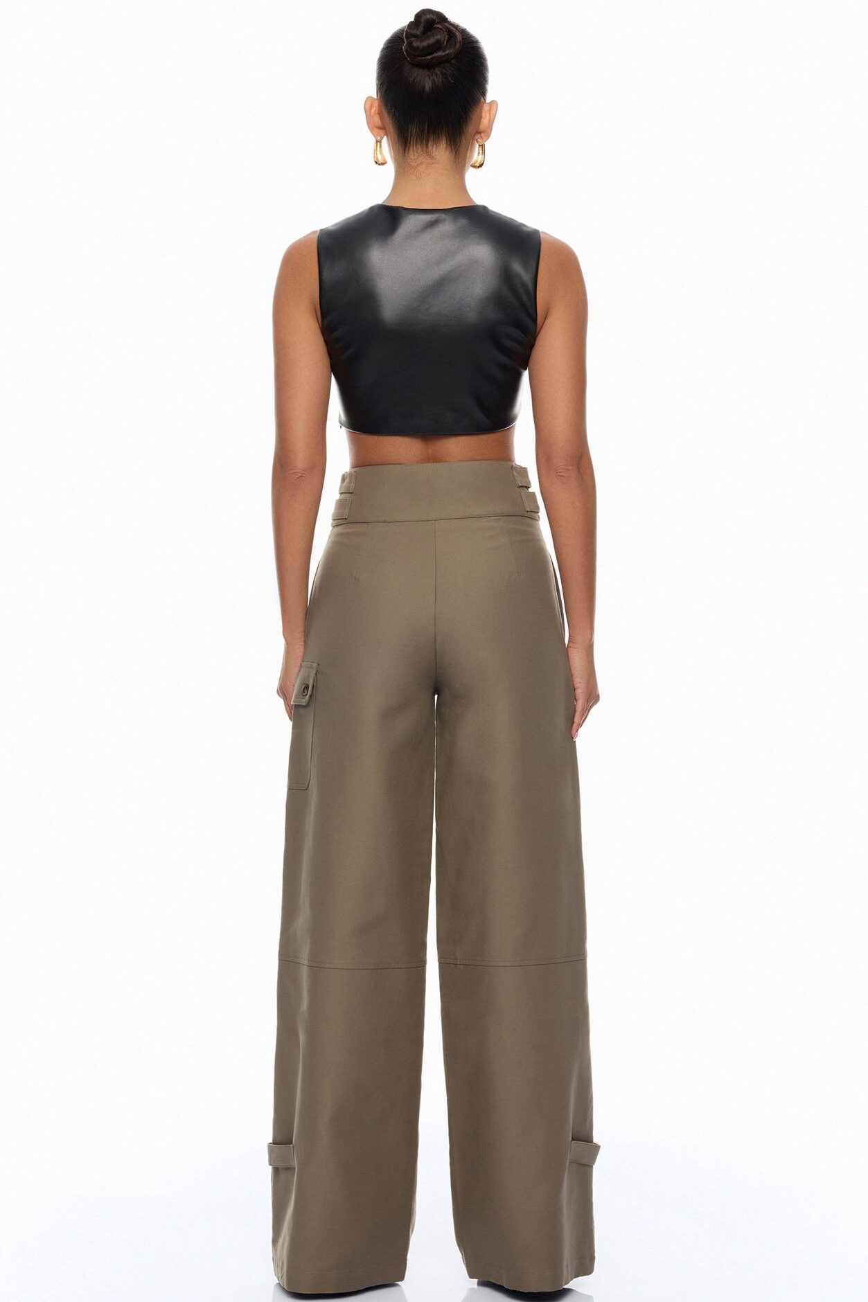 Marcella Cargo Wide Leg Pant - Olive