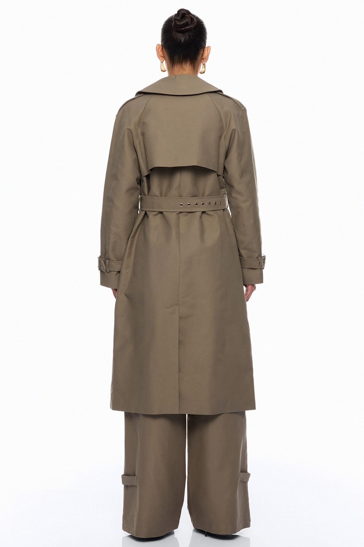 Marcella Double Breasted Coat - Olive