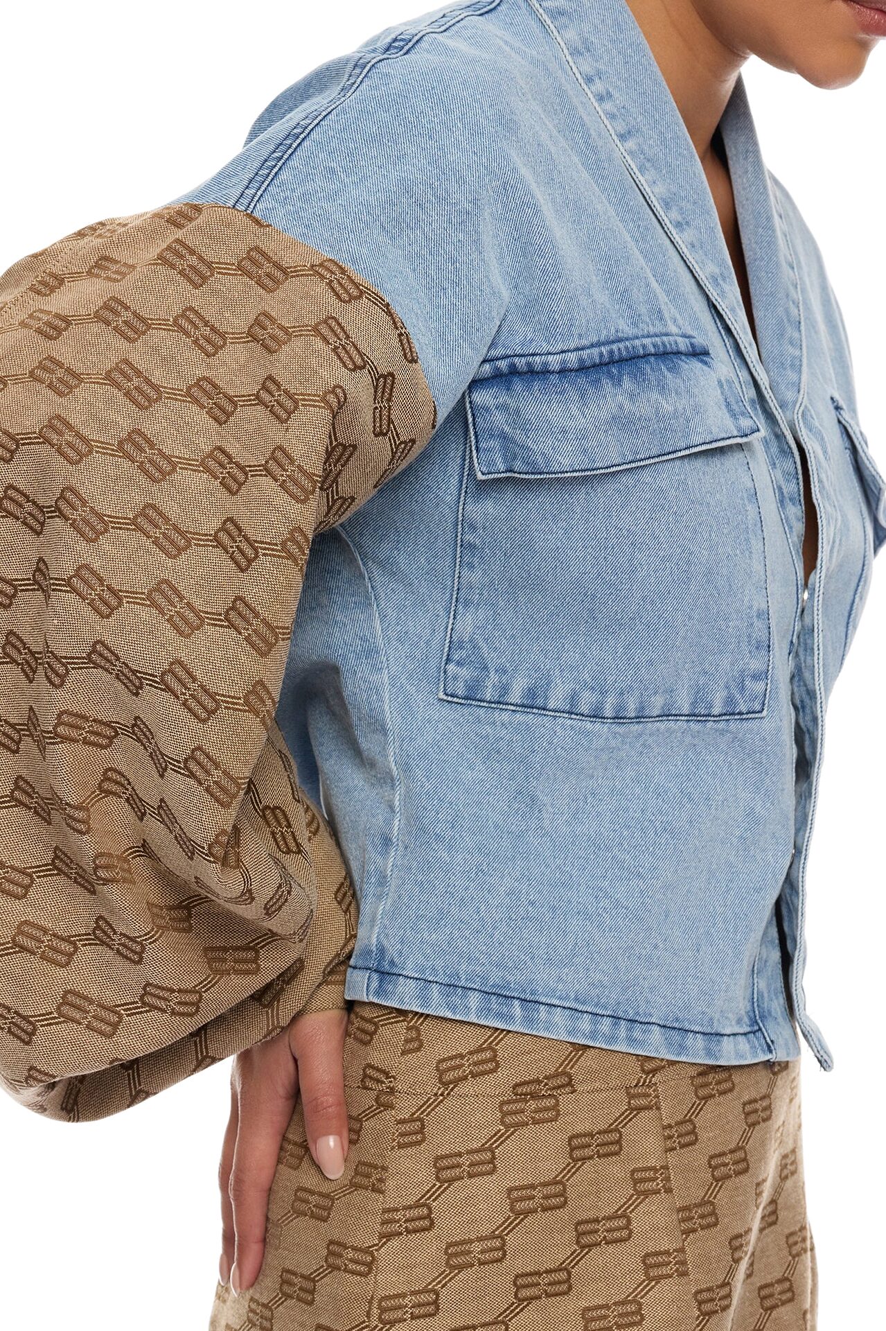 Zaelyn Denim Jacket Mini Skirt Set - Medium Wash