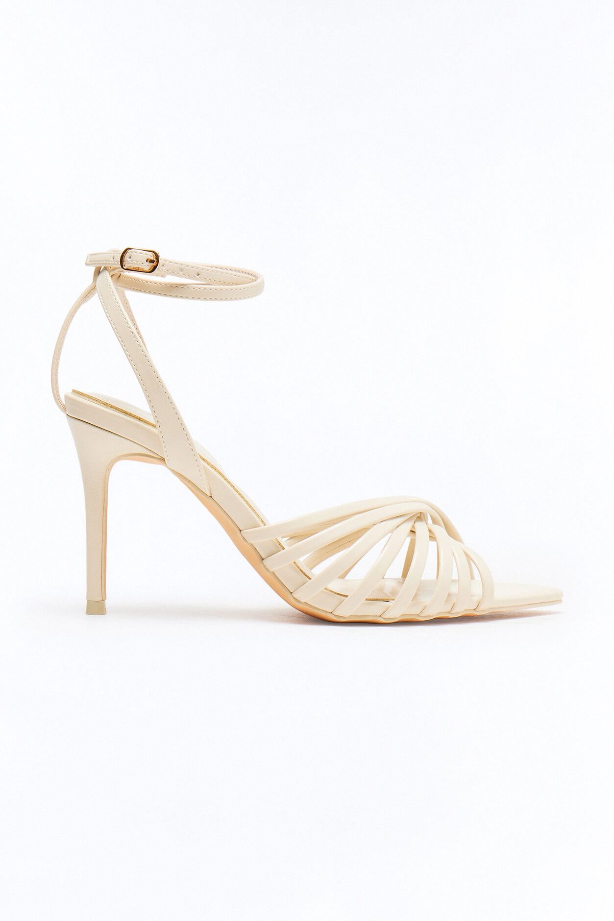 Dayza Ankle Strap Heels - Ivory