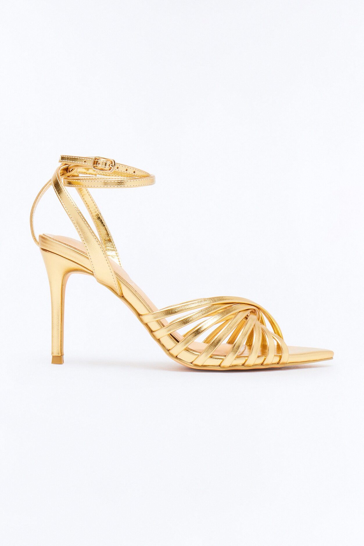 Dayza Ankle Strap Heels - Gold