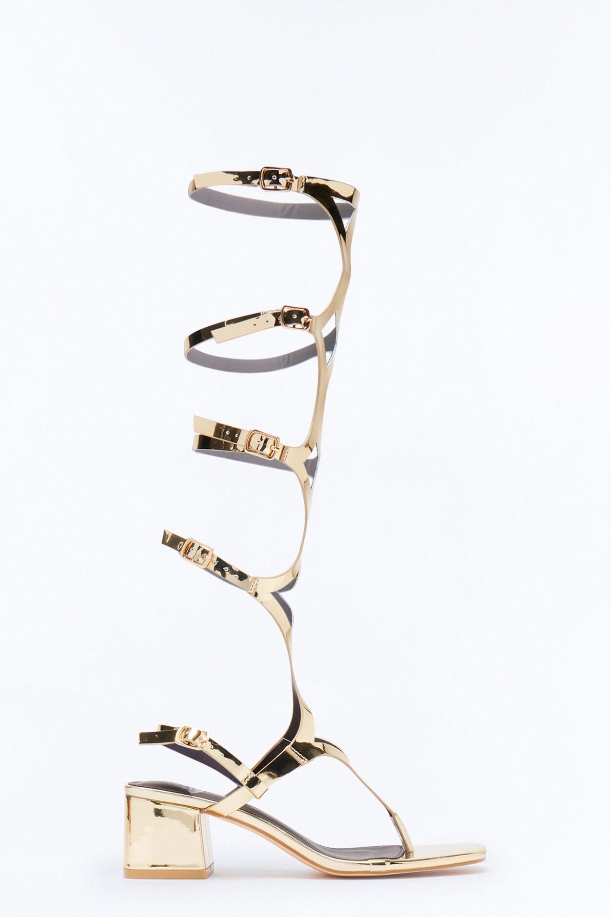 Maisha Gladiator Thong Heels - Gold