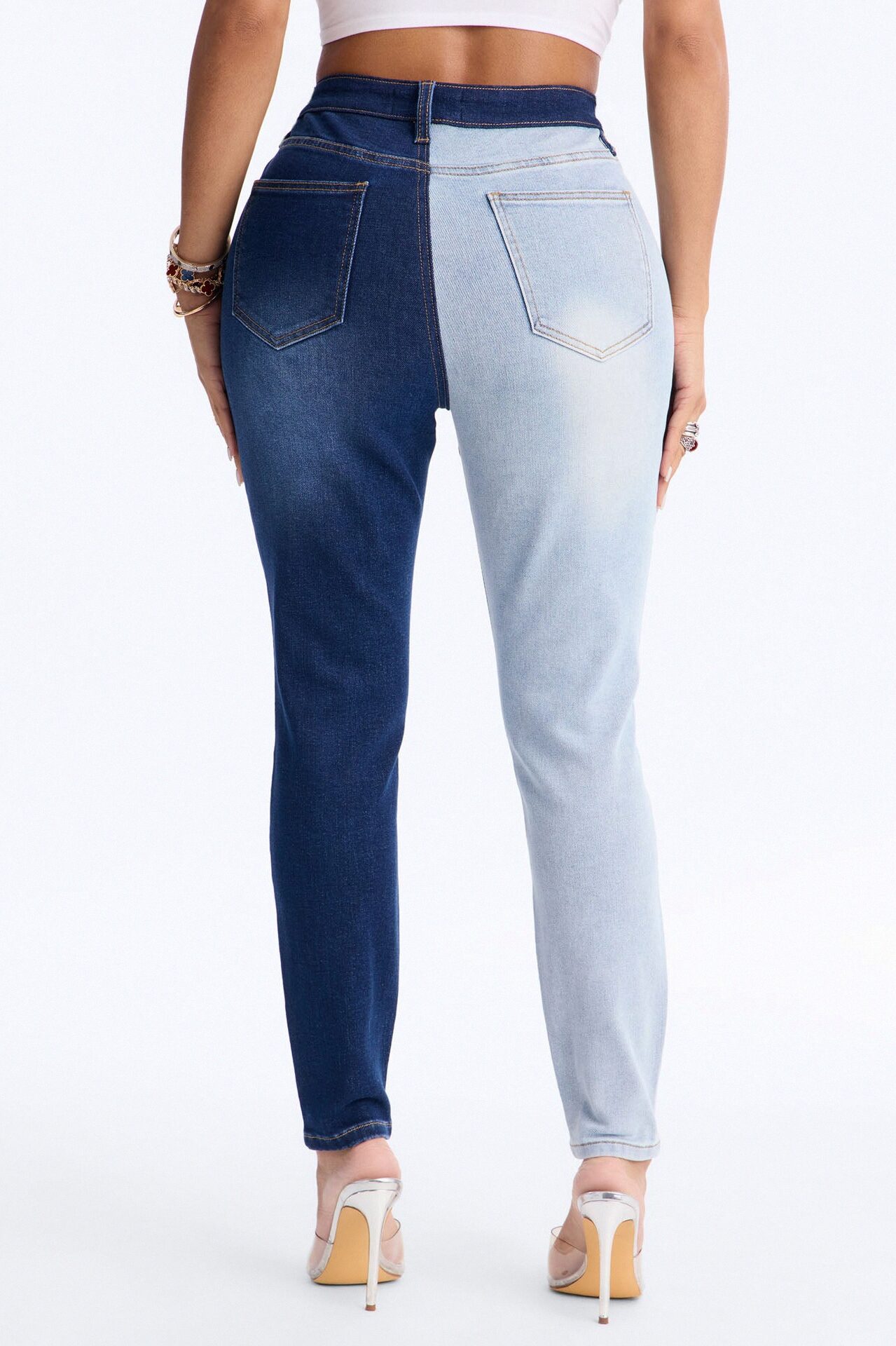 Second Guessing Stretch Skinny Jeans - Dark/Combo