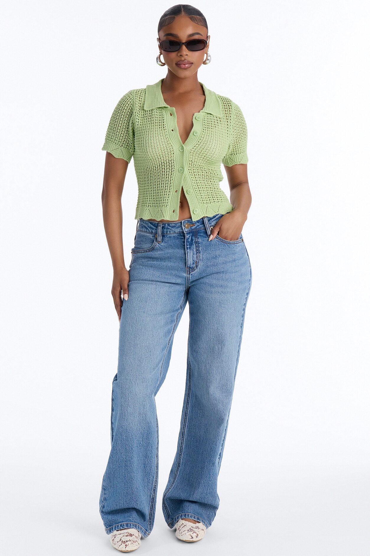 Jazzy Sweater Shirt - Sage