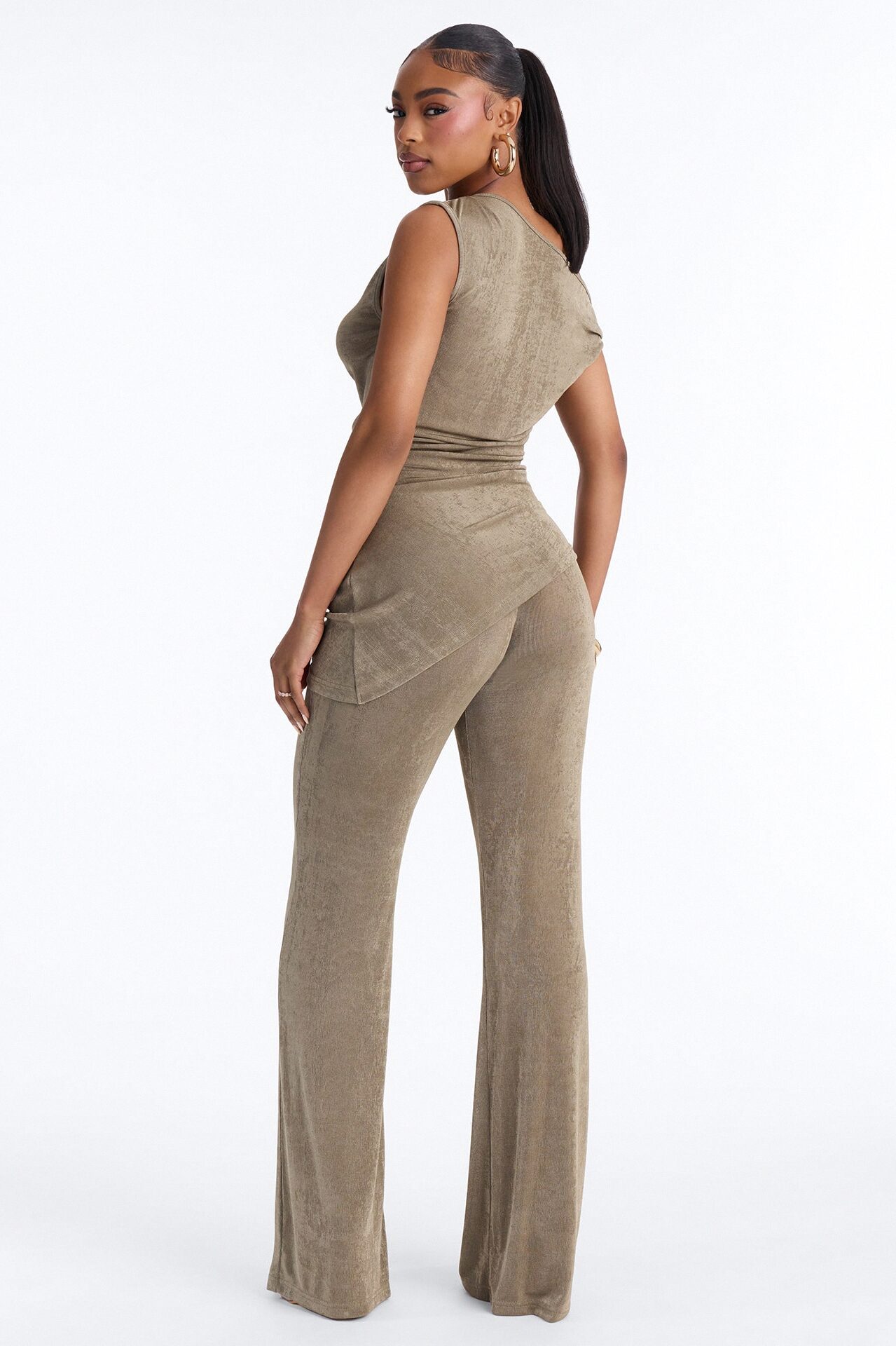 Silvia Slinky Pant Set - Olive