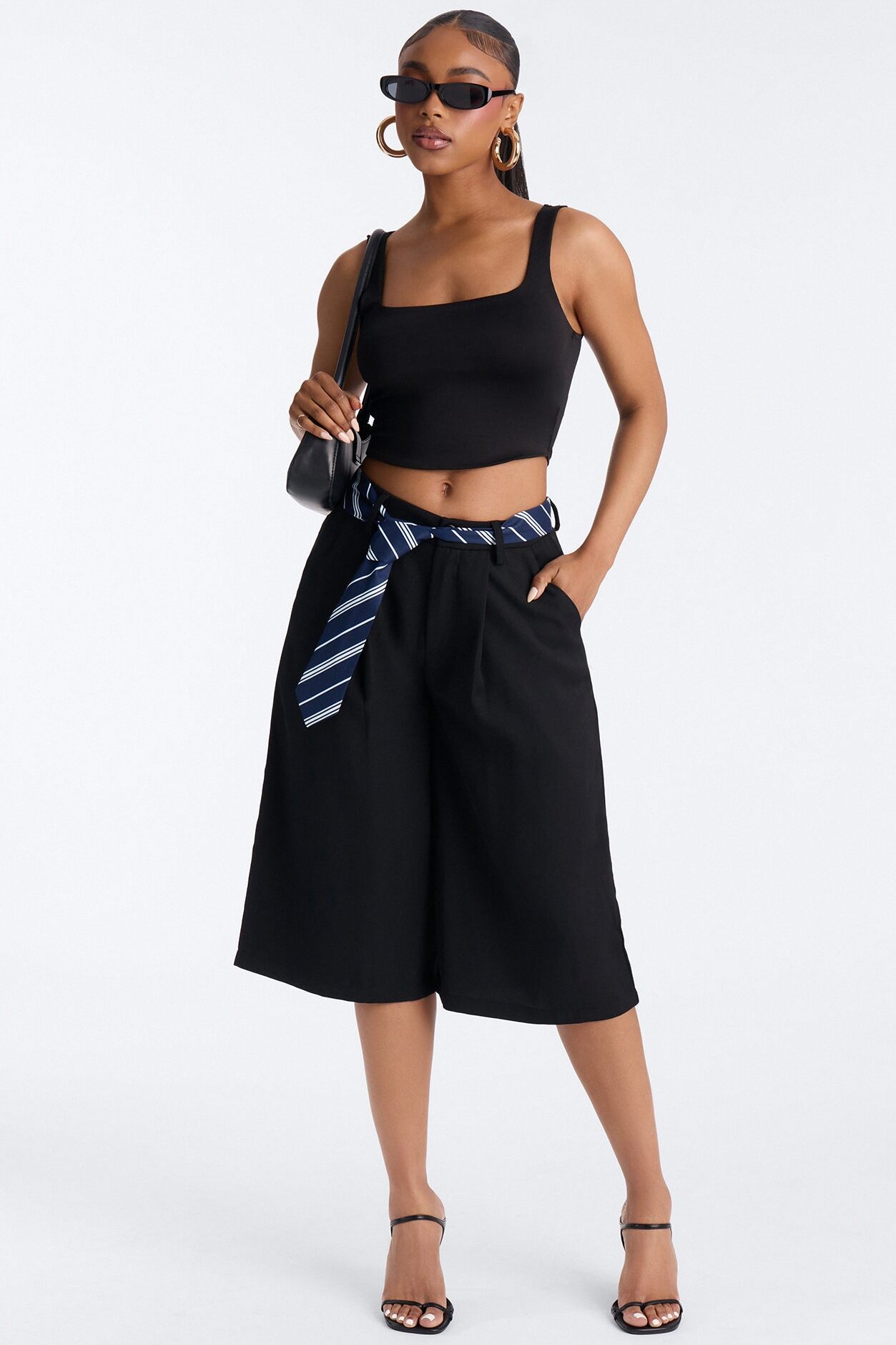 All Tied Up Trouser Bermuda Short - Black