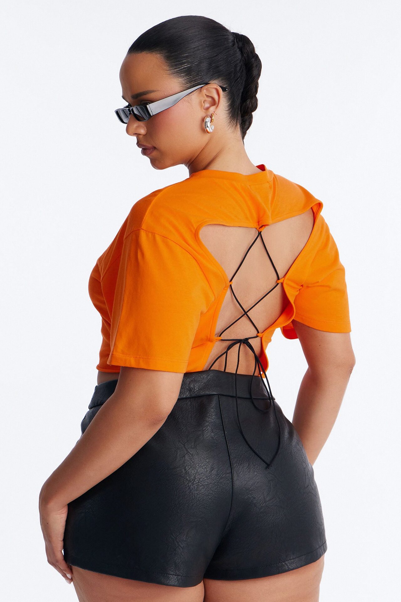 Motorcycles Champions Strappy Cropped Tee - Orange