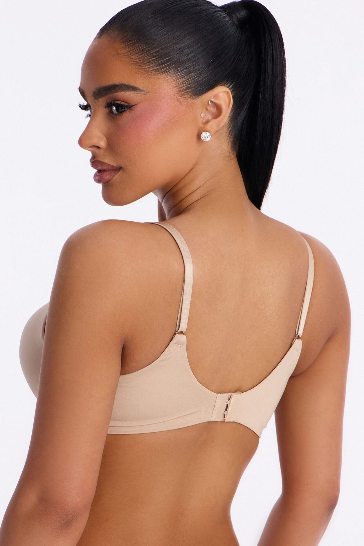 Cute and Lacey Shine Push Up Demi Bra - Nude