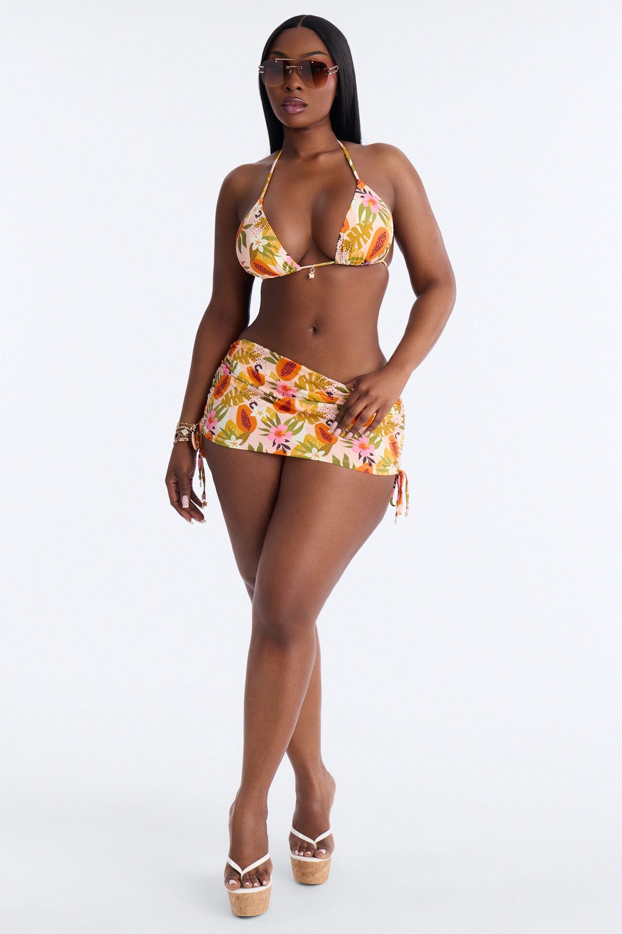 Papaya Princess 2 Piece Bikini Set - Nude/combo
