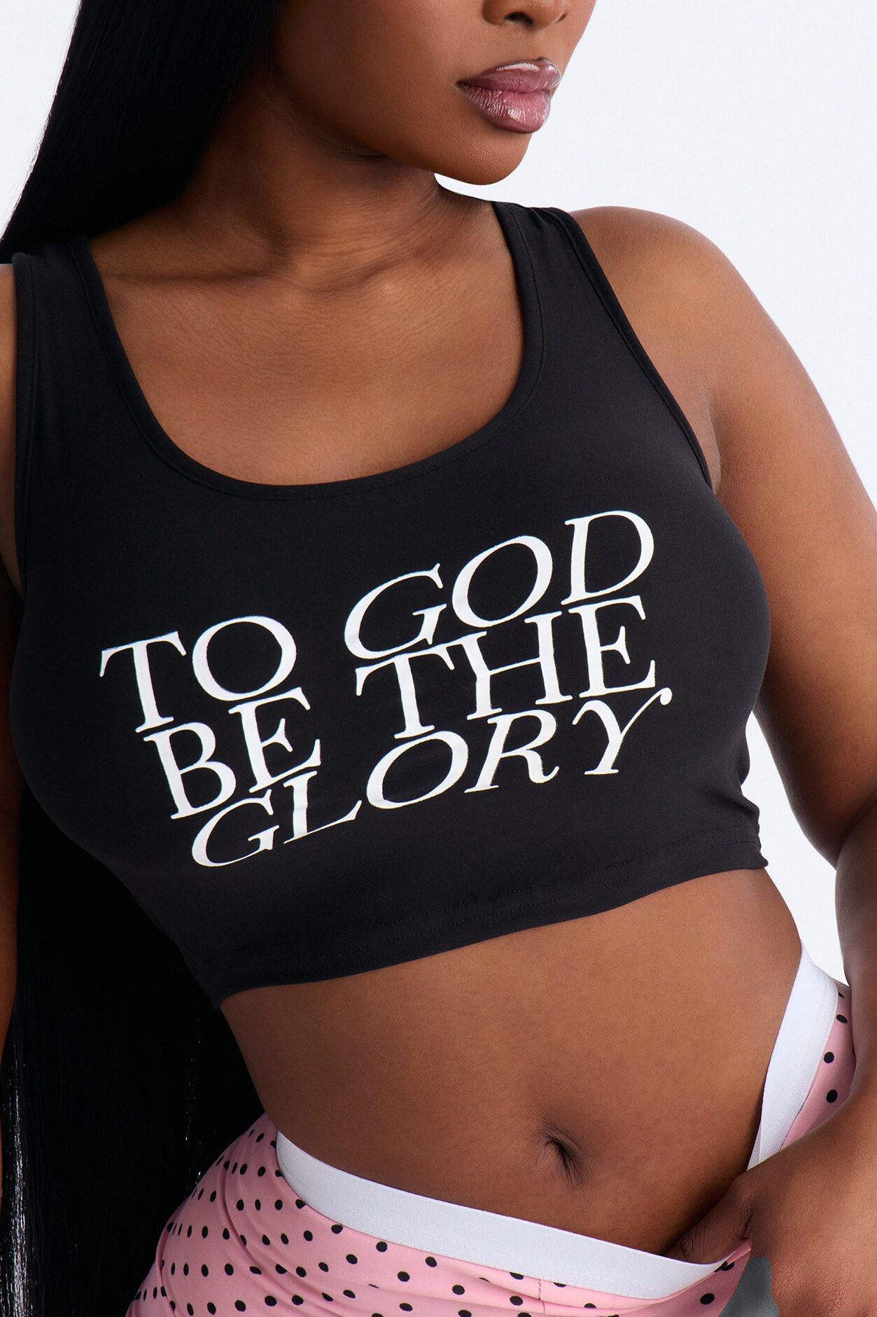 God Be The Glory Tank PJ Boyshort Set - Black/combo
