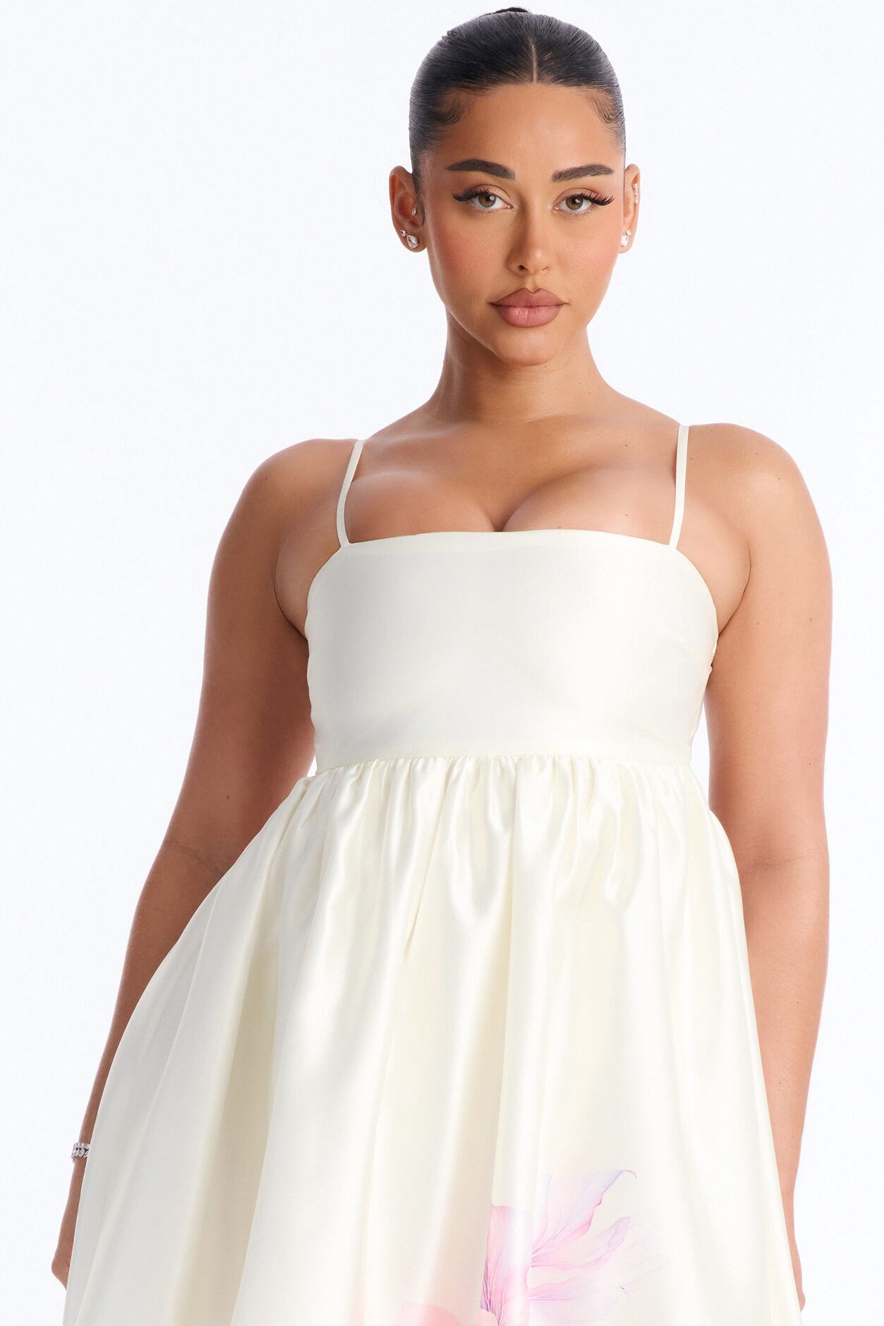 Blushing Petals Maxi Dress - Ivory/combo