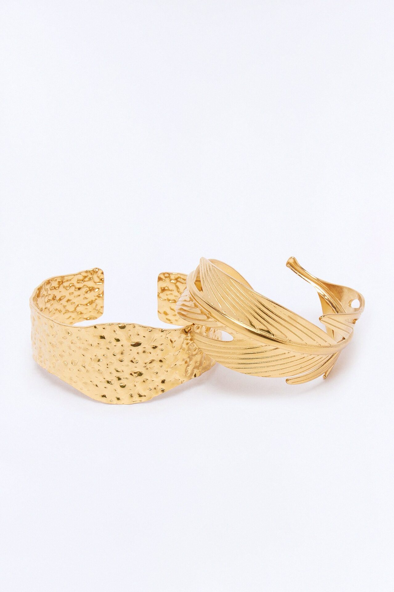 Rain Forest 2 Piece Bracelet Set - Gold