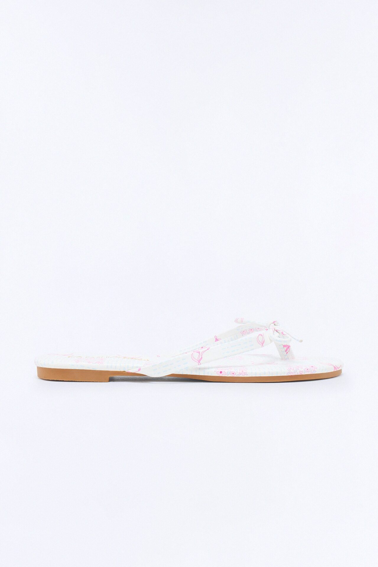 Taytay Bow Flip Flops - White/combo