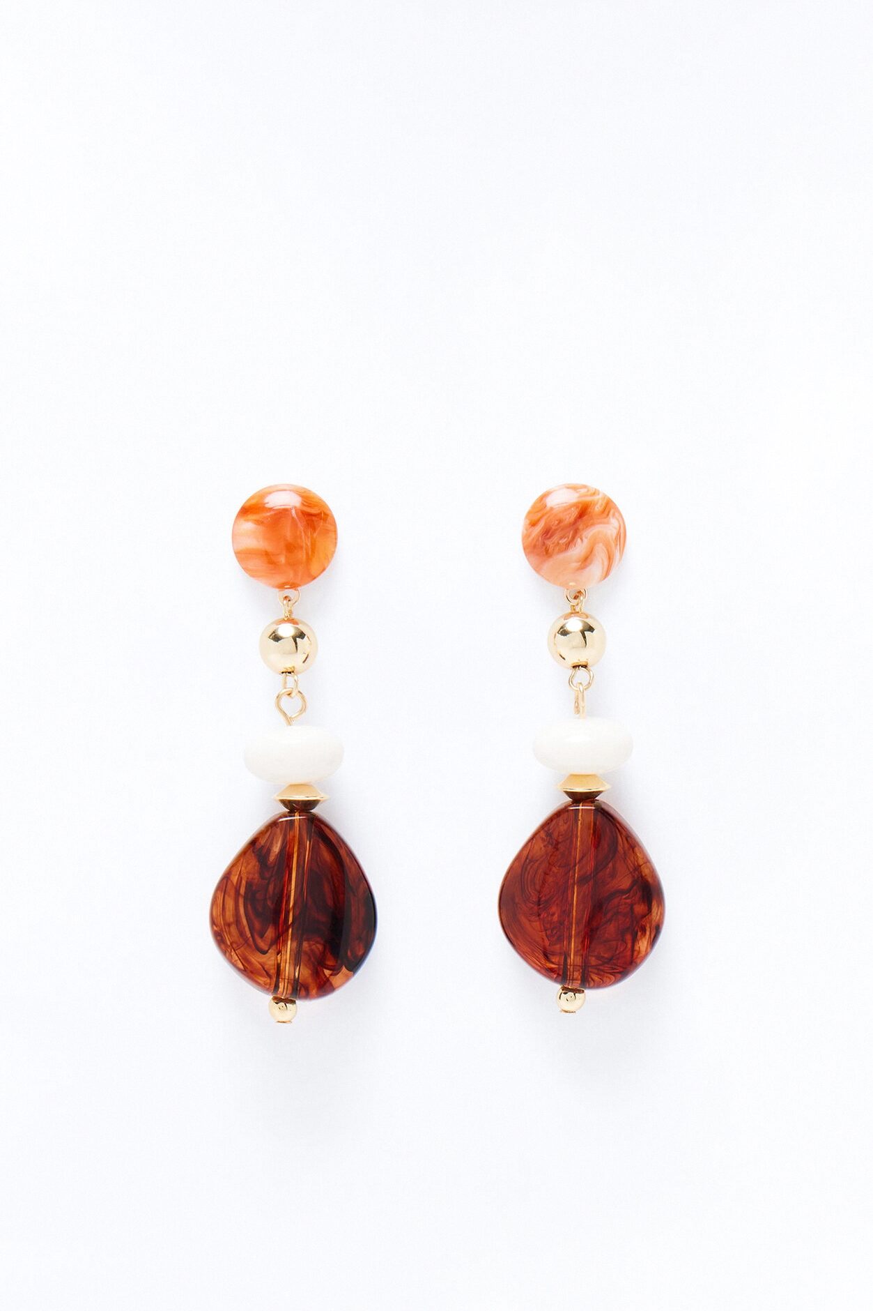 Rivera Maya Drop Earrings - Brown/combo
