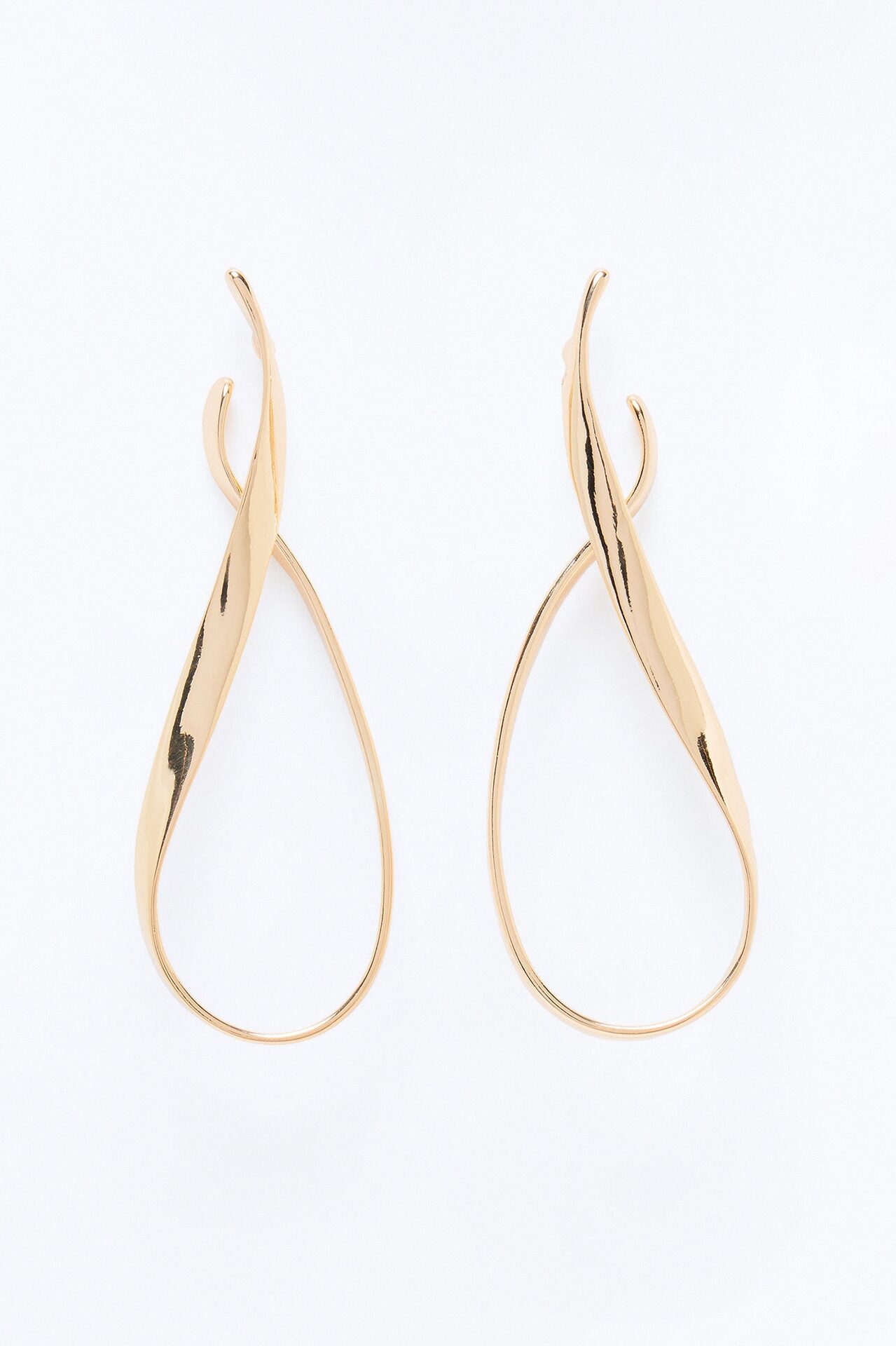 Twirl Abstract Earrings - Gold