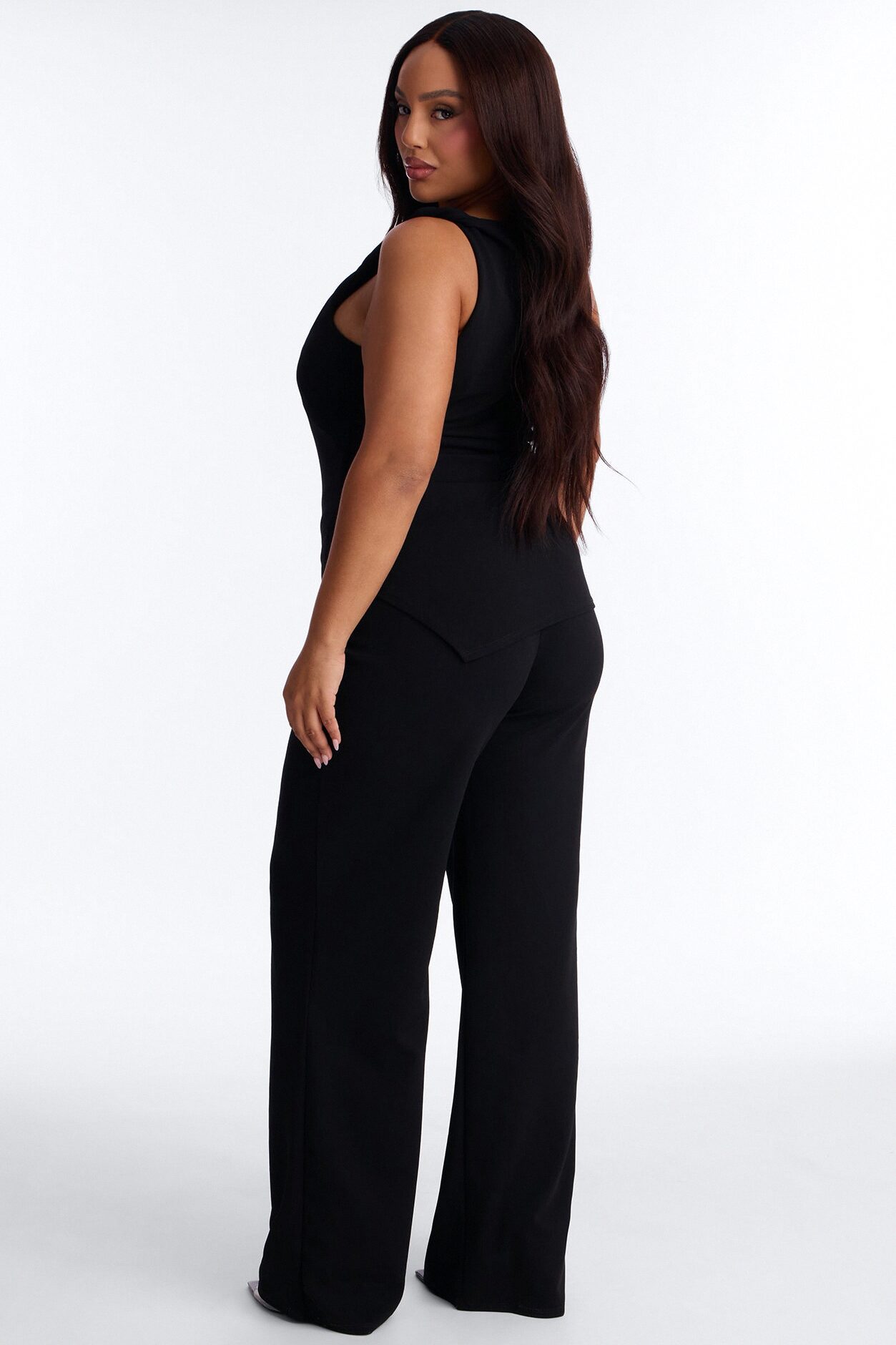 Strong Feelings Asymmetrical Pant Set - Black