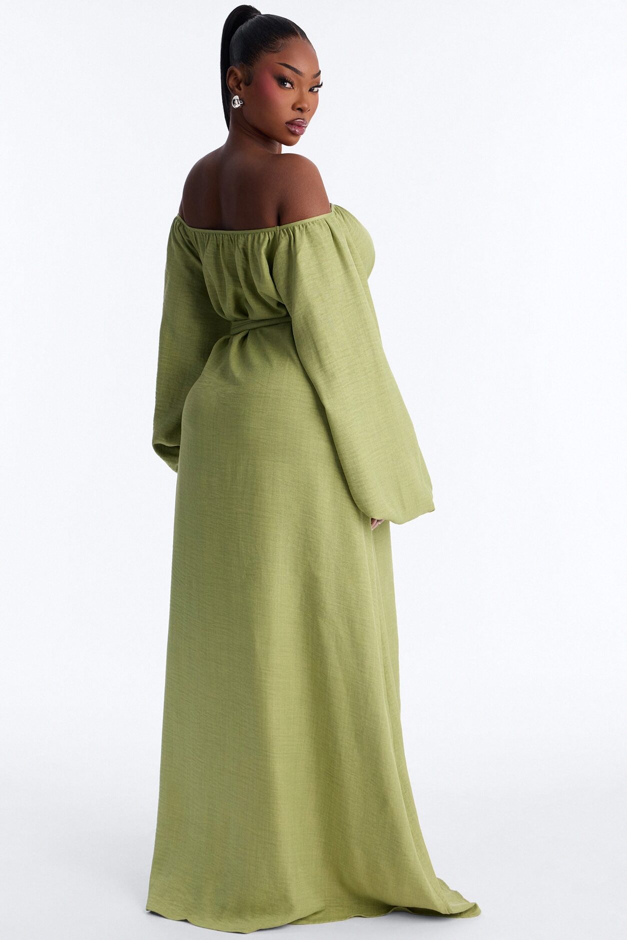 Tianna Tie Waist Maxi Dress - Chartreuse
