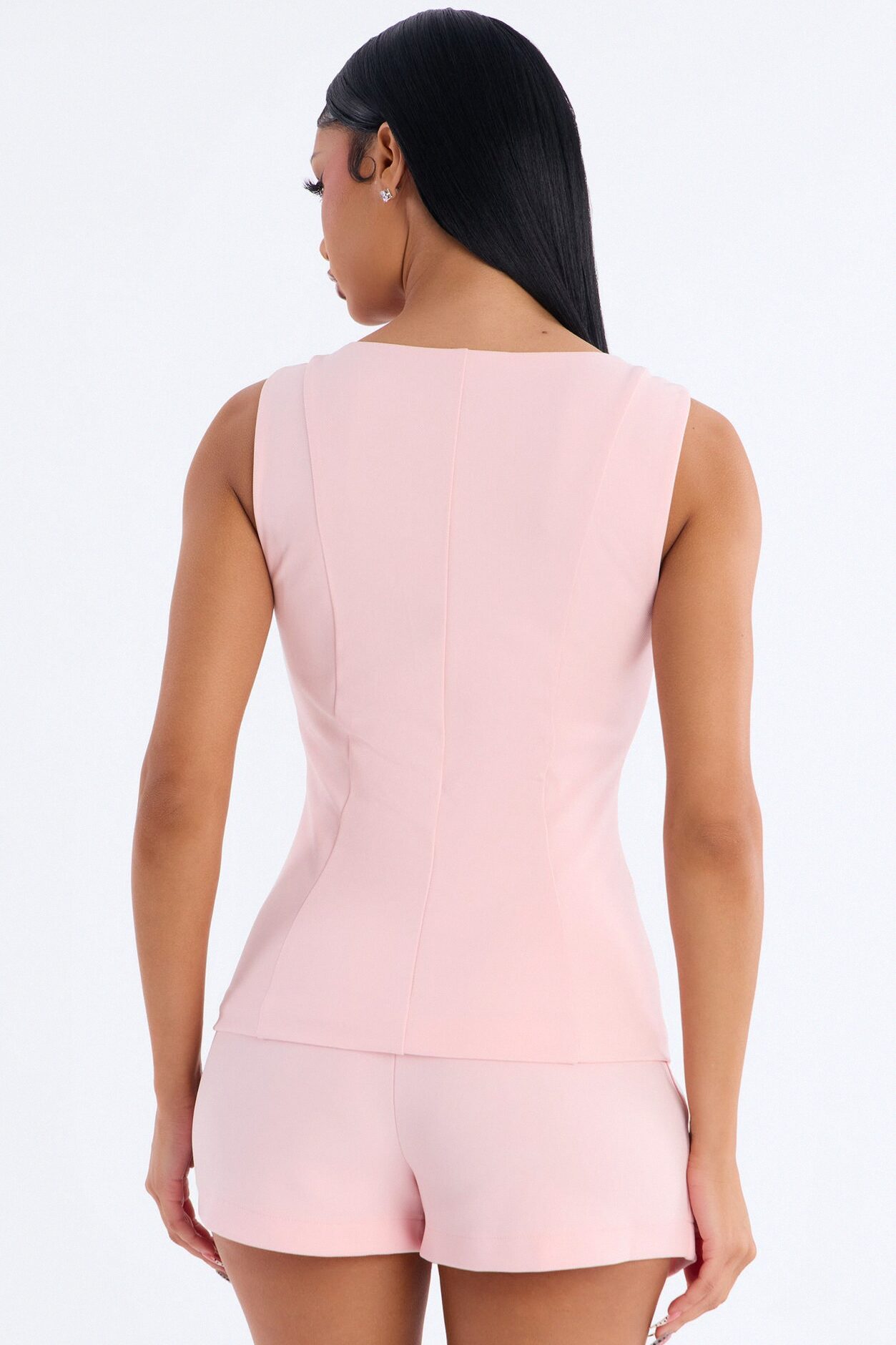 Melanie Vest Skort Set - Pink