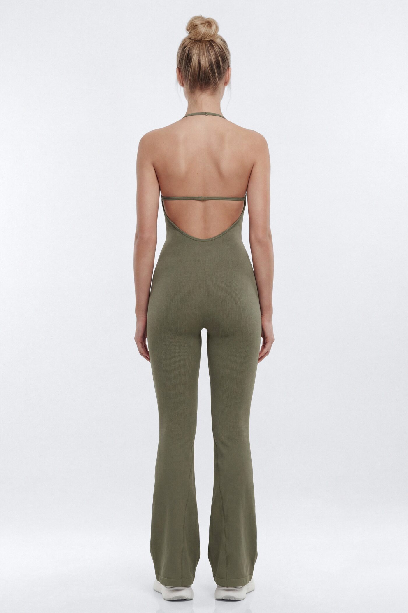 SeamlessLift™ 32″ Flare Jumpsuit - Moss