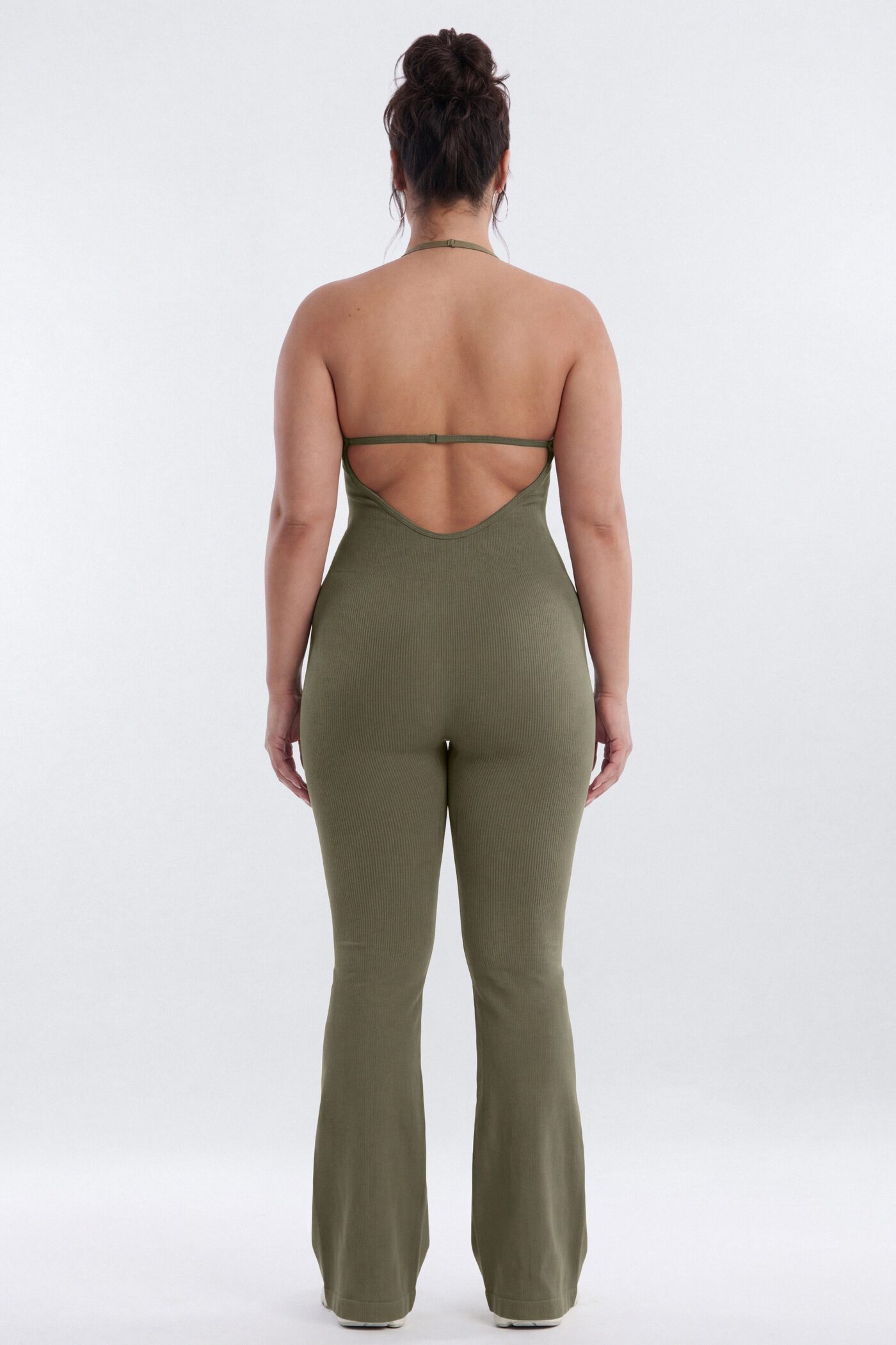 SeamlessLift™ 32″ Flare Jumpsuit - Moss