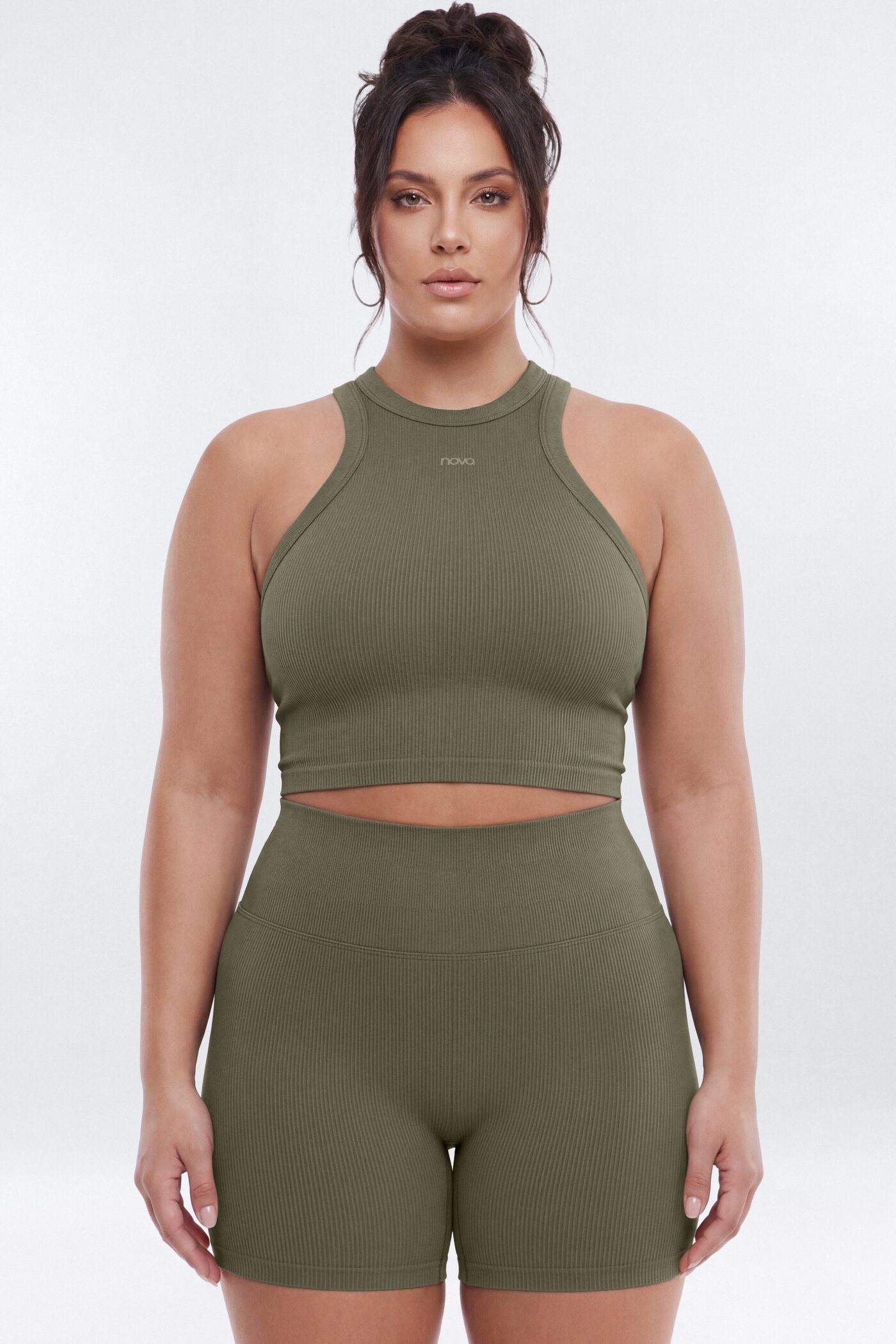 SeamlessLift™ 5″ High Rise Biker Short - Moss